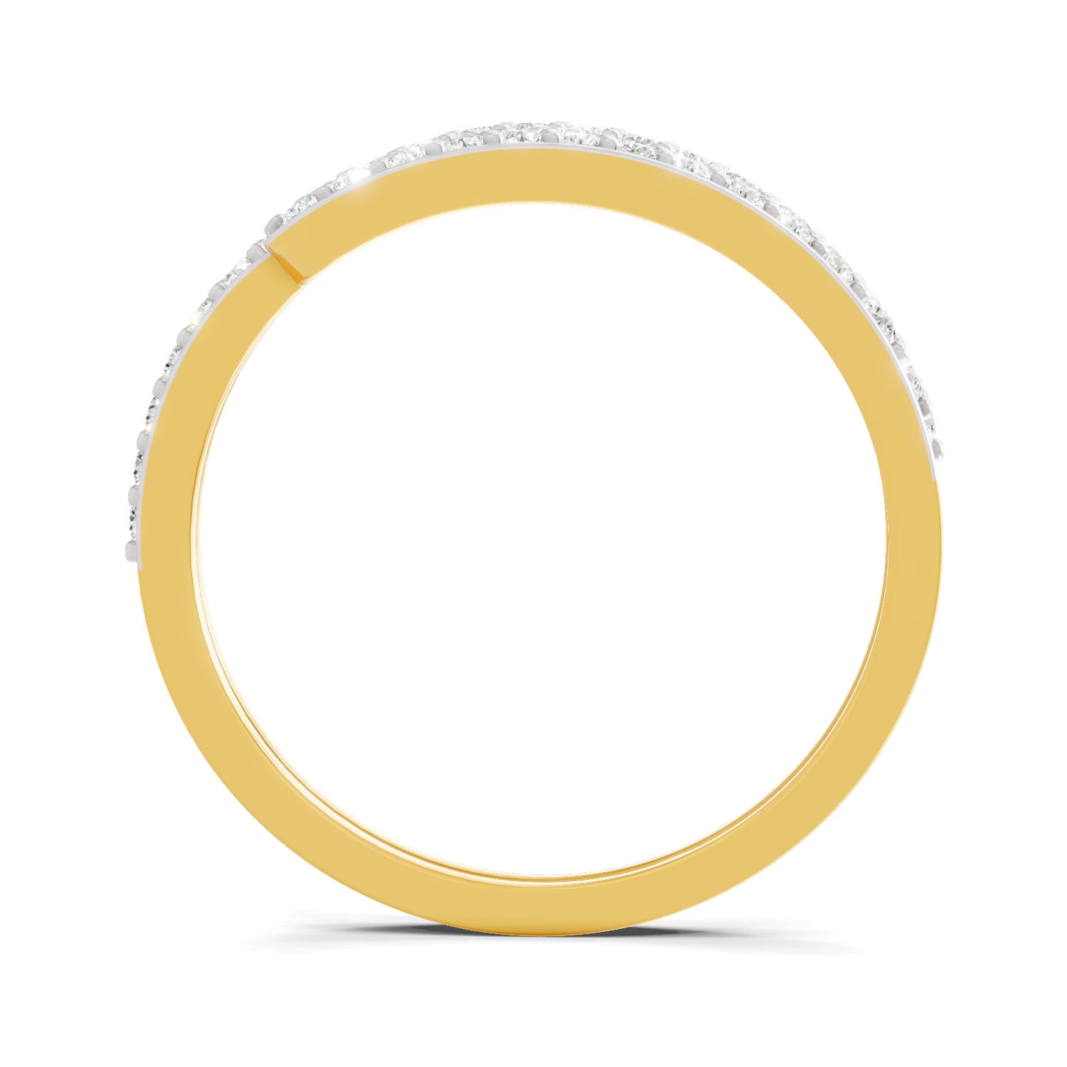 0.49 Carat Round Shape Diamond Cluster Ring | 14K Yellow Gold