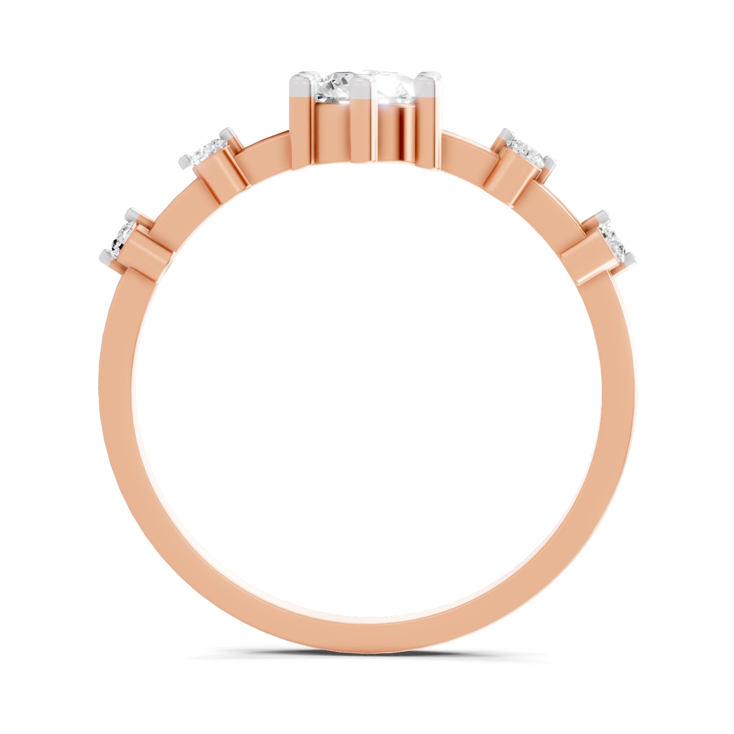 0.44 Carat Round Shape Diamond Solitaire Ring | 14K Rose Gold