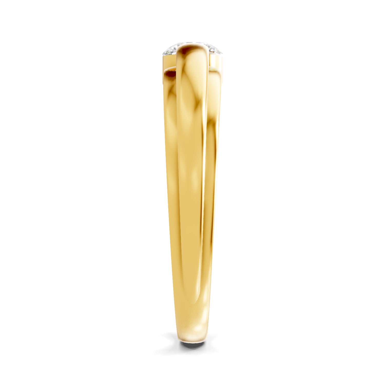 0.4 Carat  | 925 Sterling Silver Gold Plated Solitaire Ring