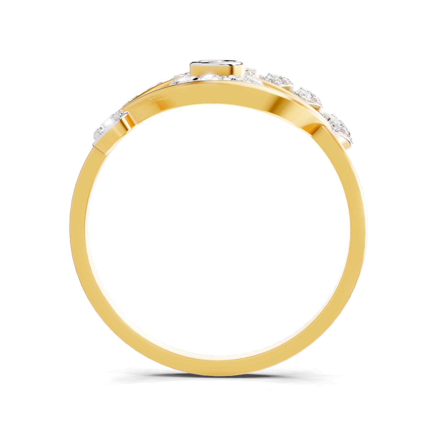 0.4 Carat  | 925 Sterling Silver Gold Plated Evil Eye Ring