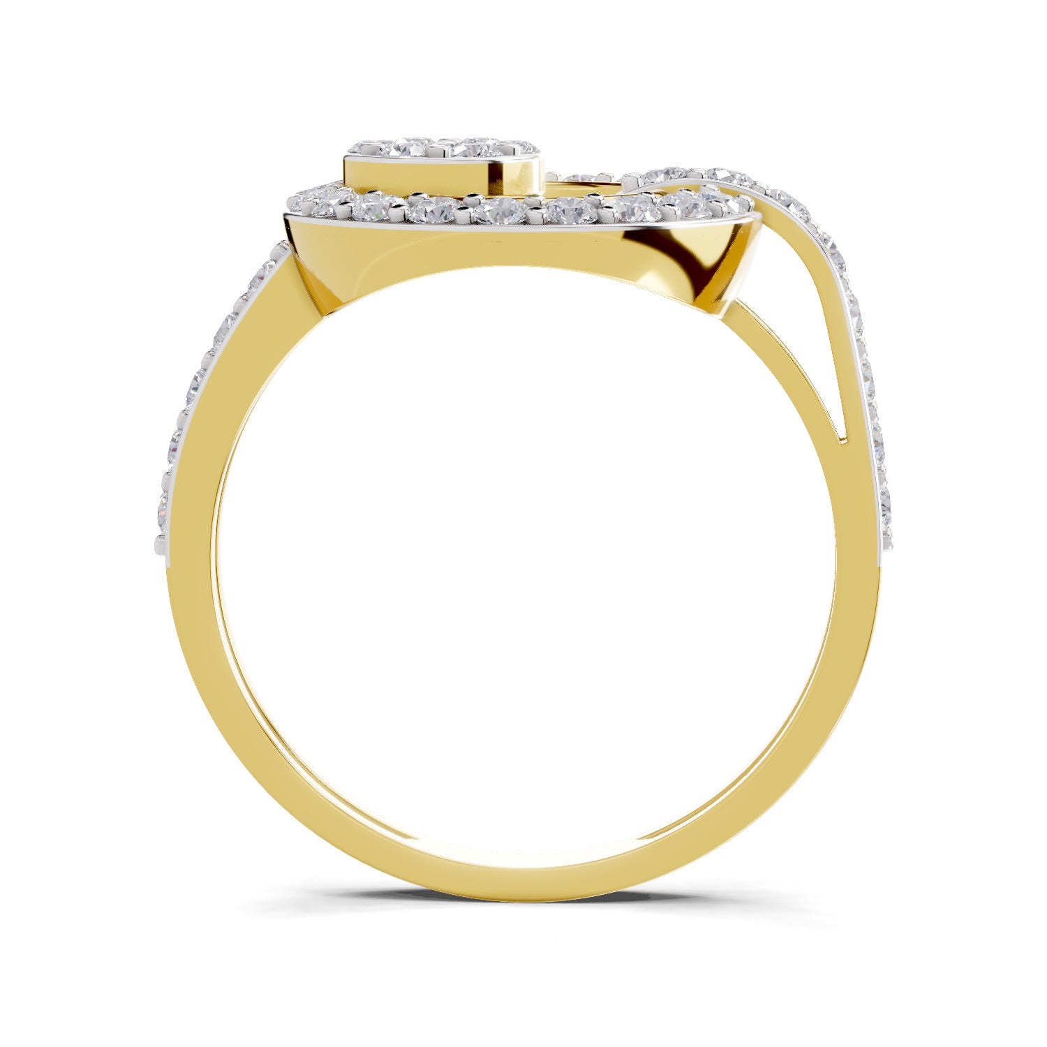 0.71 Carat  | 925 Sterling Silver Gold Plated Dream Catcher Ring