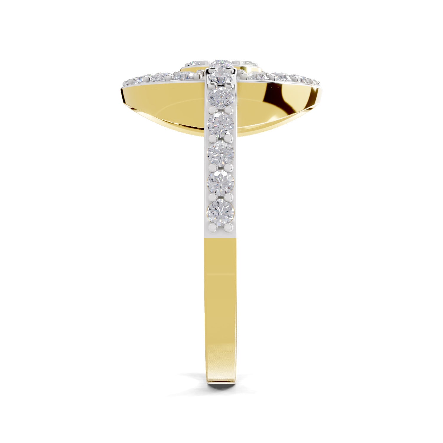 0.71 Carat  | 925 Sterling Silver Gold Plated Dream Catcher Ring