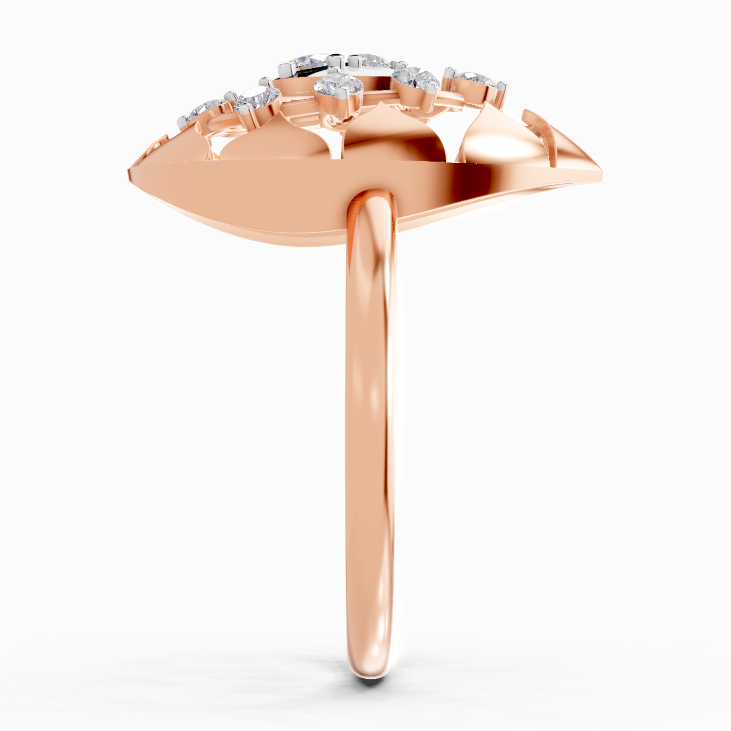 Sparkles Lab Grown Diamond 0.23 Floral Bypass Ring| 14K Rose Gold