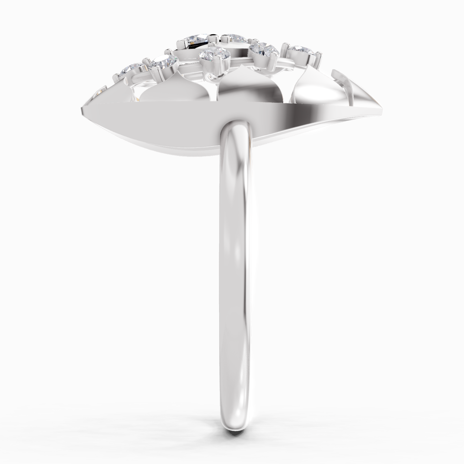 Sparkles Lab Grown Diamond 0.23 Floral Bypass Ring| 14K White Gold