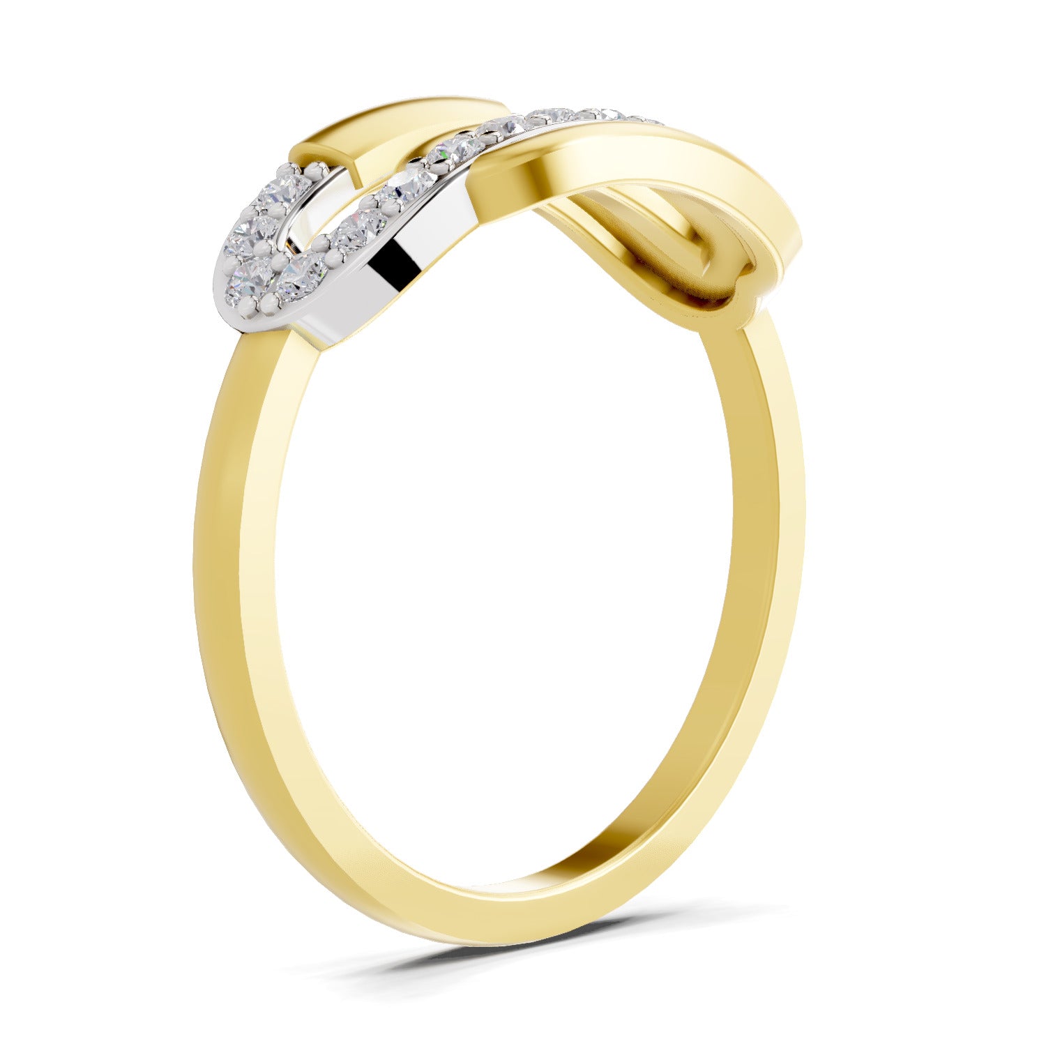0.28 Carat  | 925 Sterling Silver Gold Plated Fashion Ring
