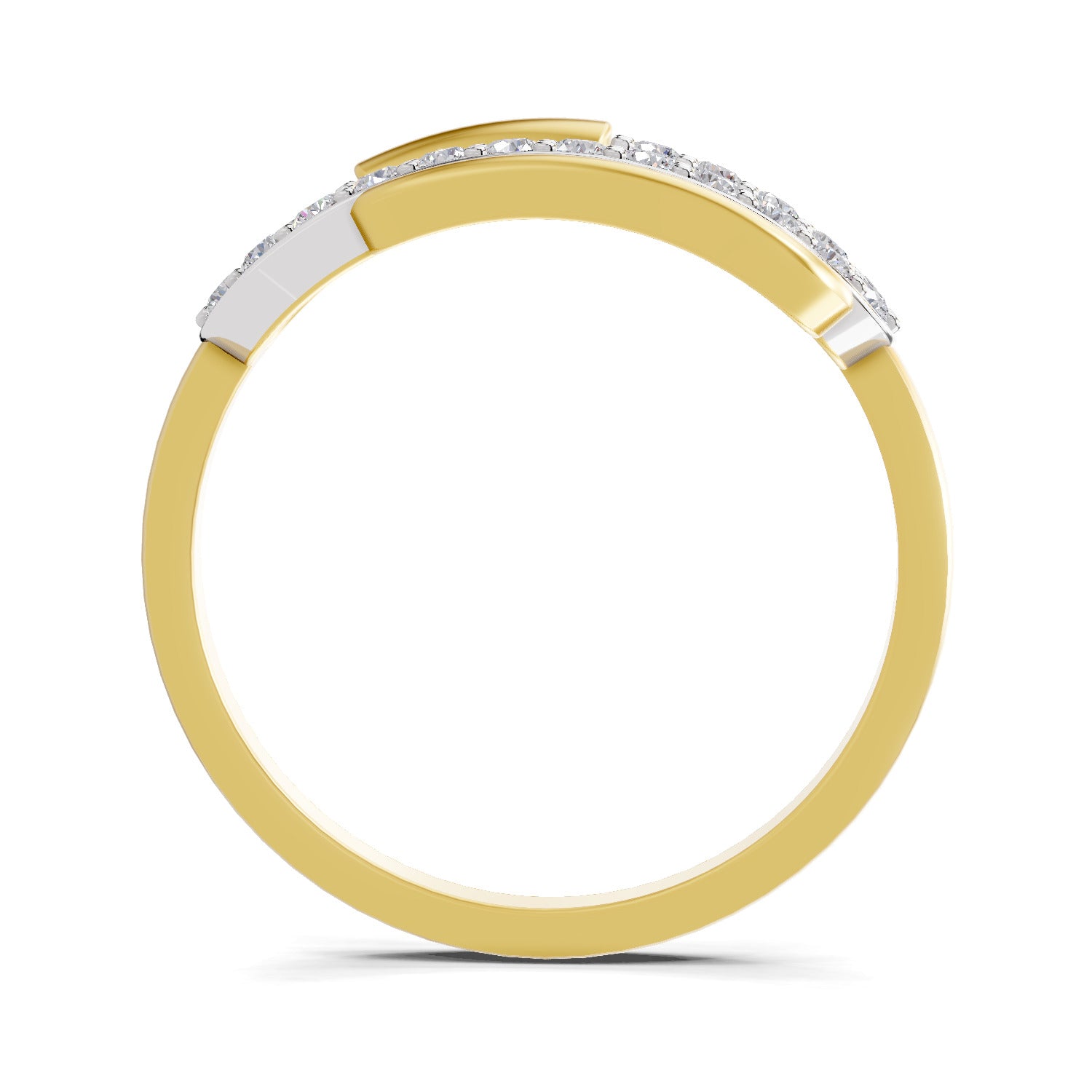 0.28 Carat  | 925 Sterling Silver Gold Plated Fashion Ring
