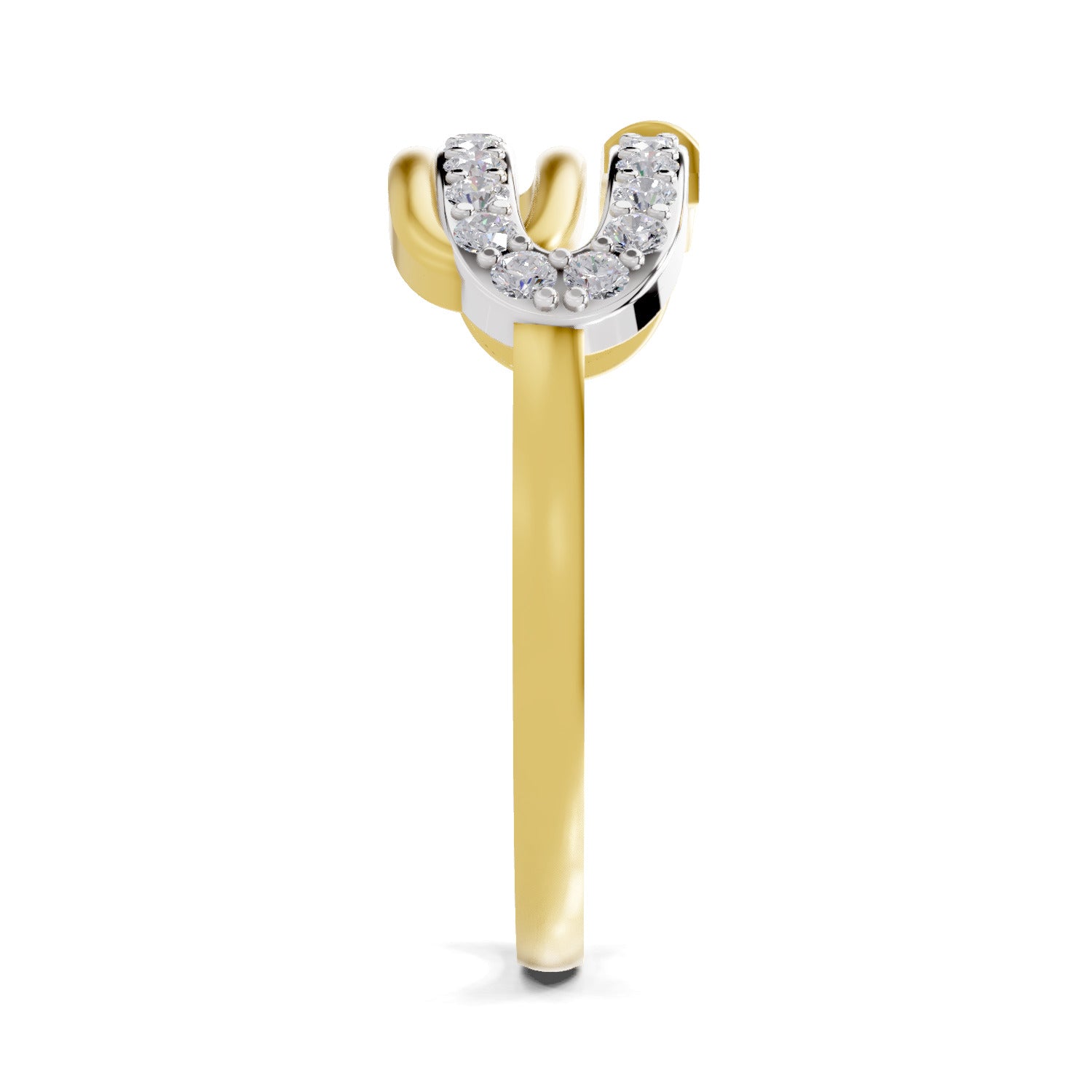 0.28 Carat  | 925 Sterling Silver Gold Plated Fashion Ring