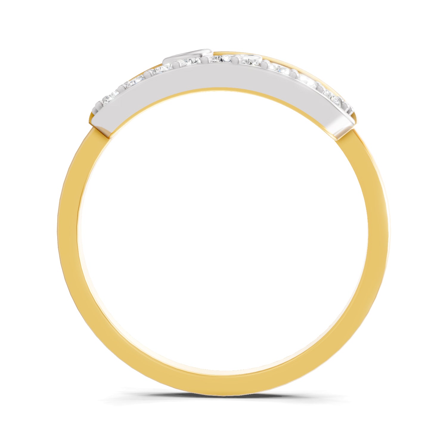 0.18 Carat  | 925 Sterling Silver Gold Plated Fashion Ring