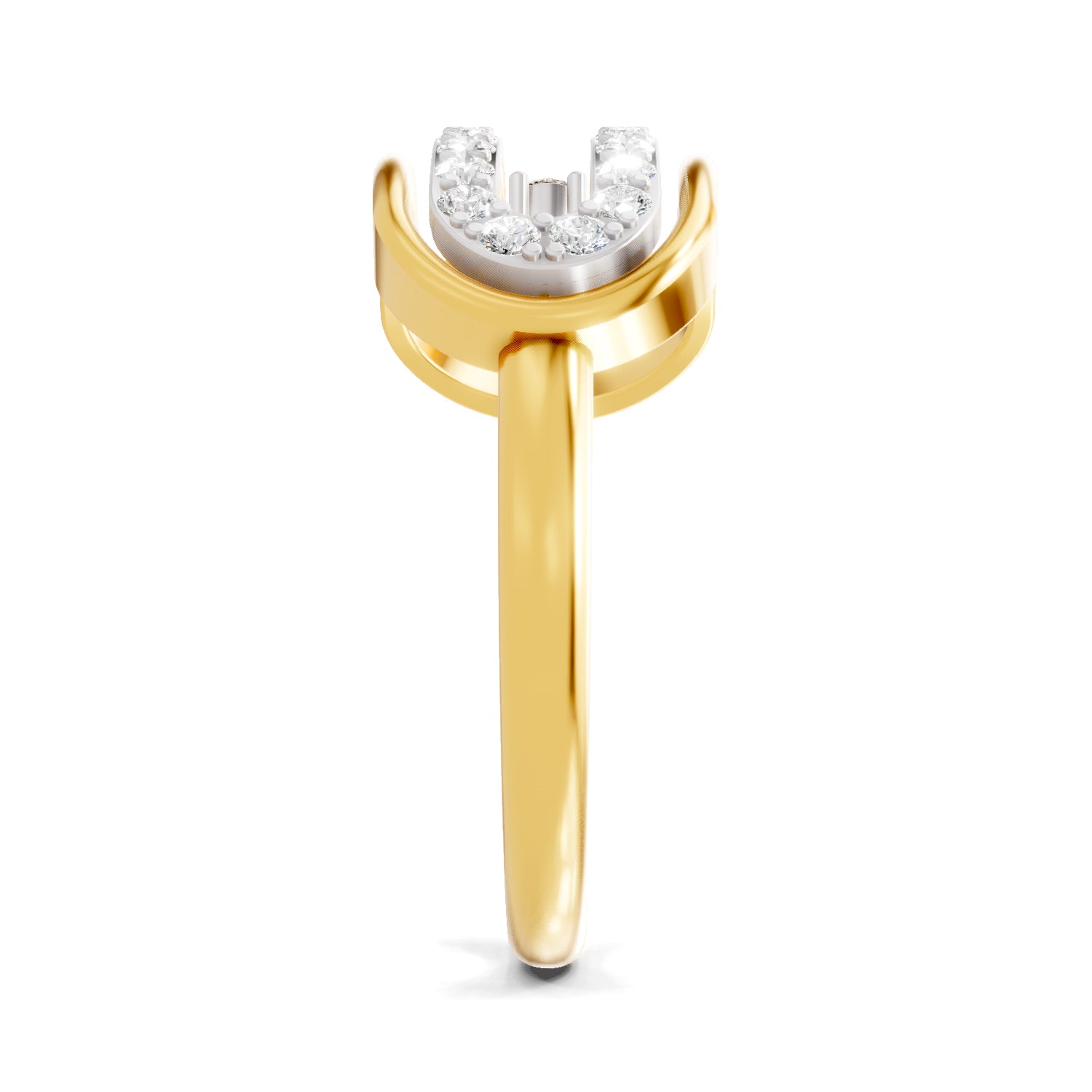 0.4 Carat  | 925 Sterling Silver Gold Plated Fashion Ring