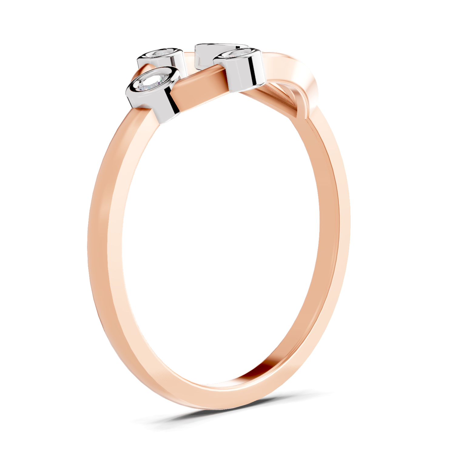 Sparkles Lab Grown Diamond 0.12 Gilded Willow Ring| 14K Rose Gold