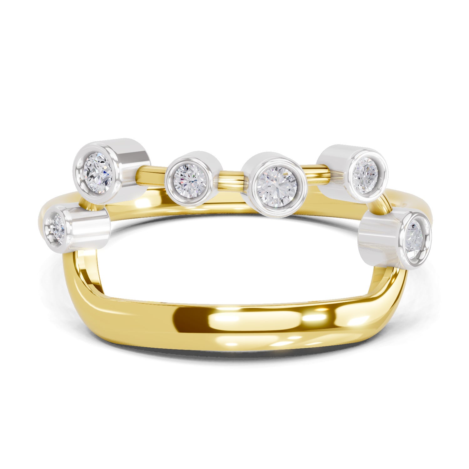 0.17 Carat  | 925 Sterling Silver Gold Plated Fashion Ring