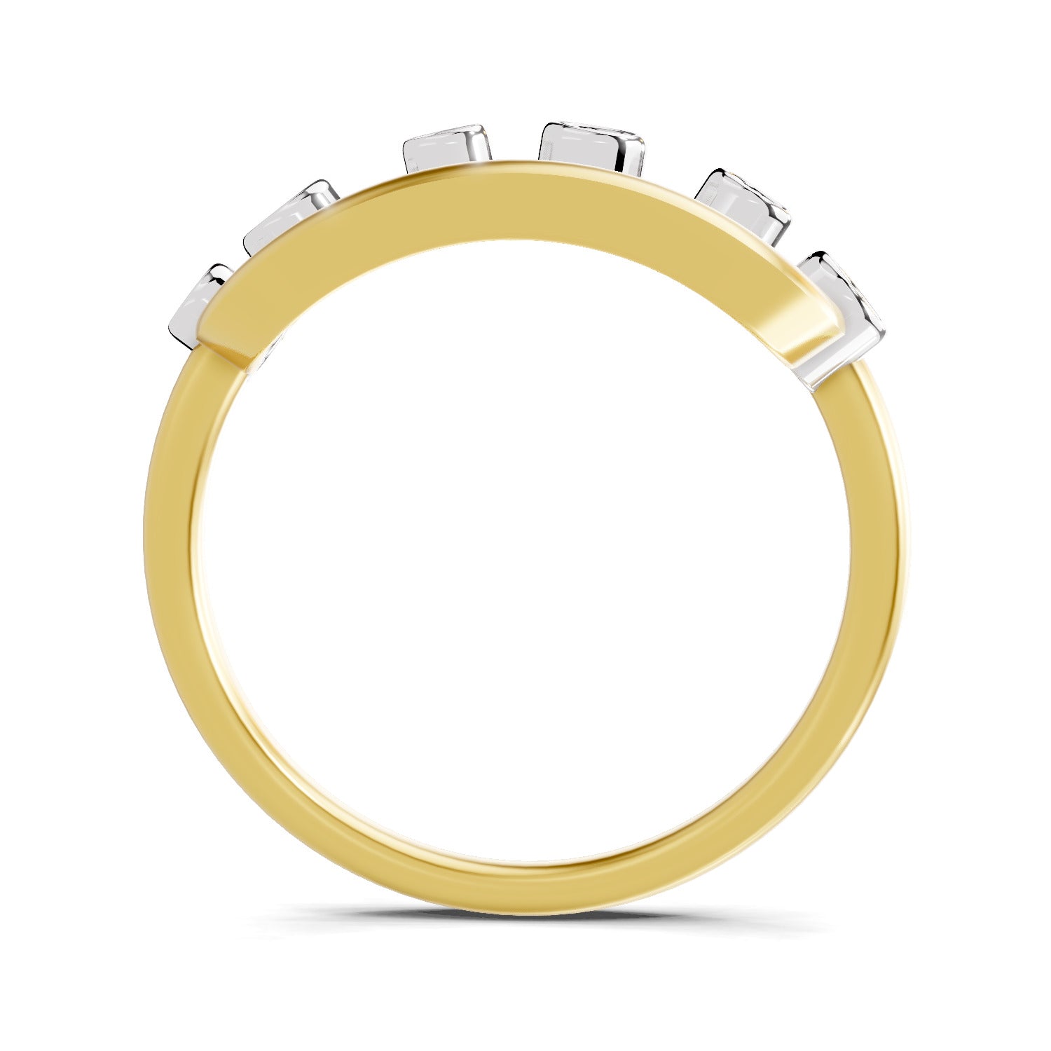 0.17 Carat  | 925 Sterling Silver Gold Plated Fashion Ring