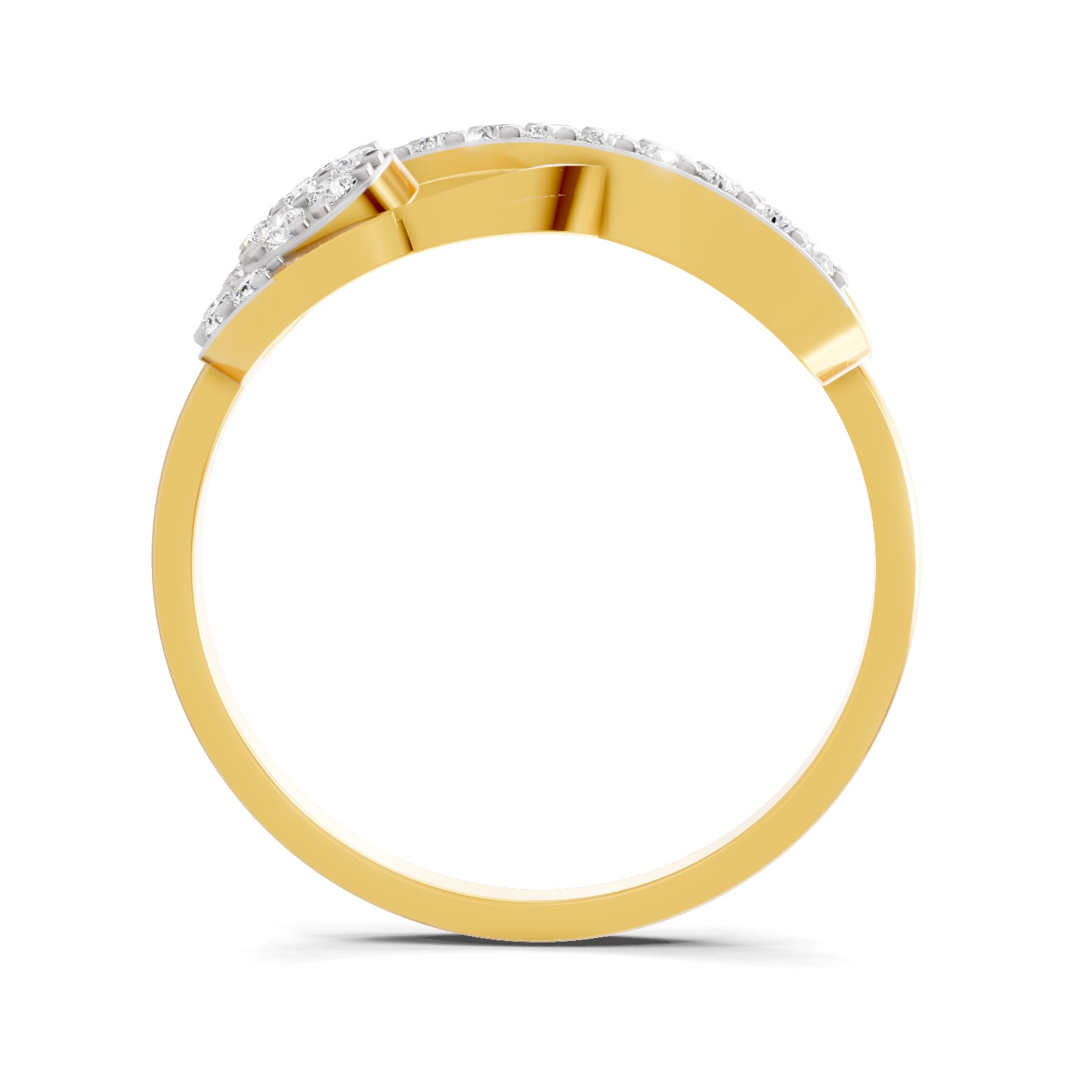 0.33 Carat  | 925 Sterling Silver Gold Plated Infinity Ring