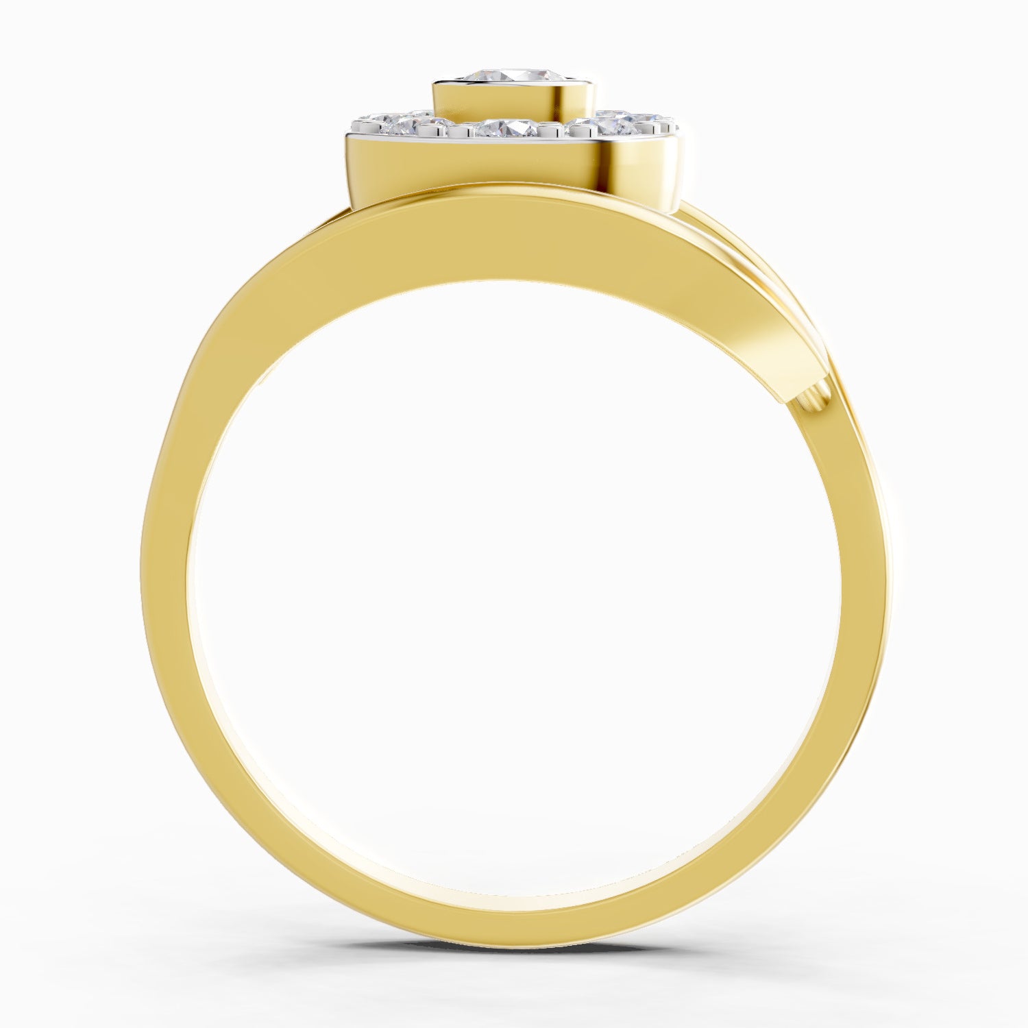 0.72 Carat  | 925 Sterling Silver Gold Plated Evil Eye Ring