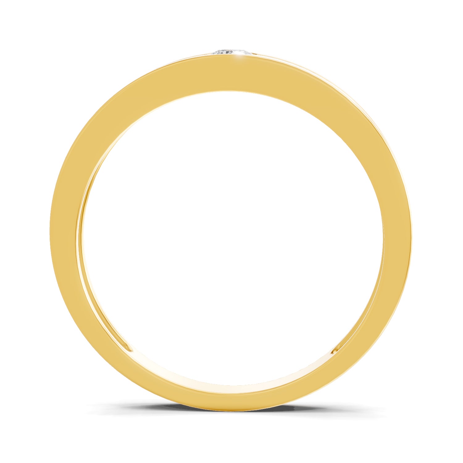 0.13 Carat  | 925 Sterling Silver Gold Plated Solitaire Ring