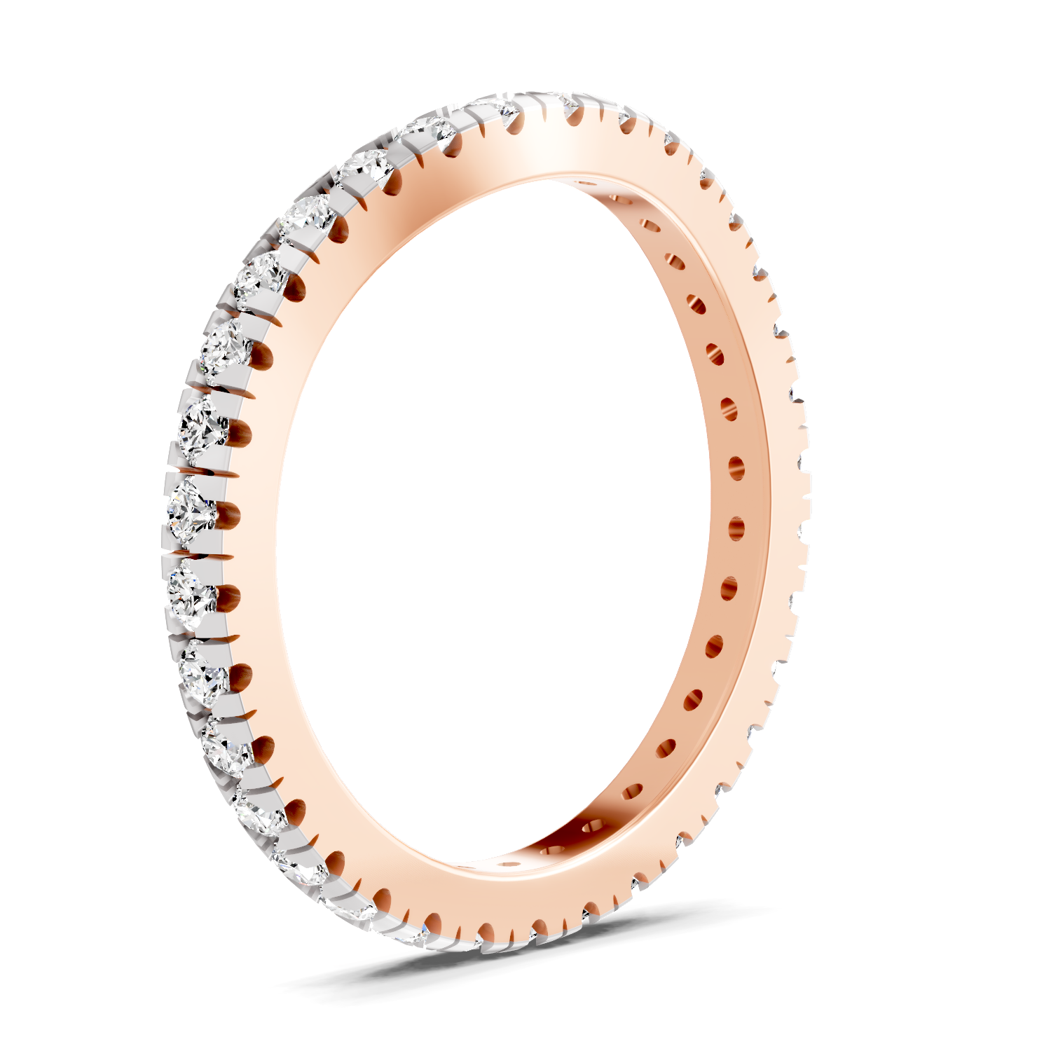 Sparkles Lab Grown Diamond 0.04 Celestia Band Ring| 14K Rose Gold