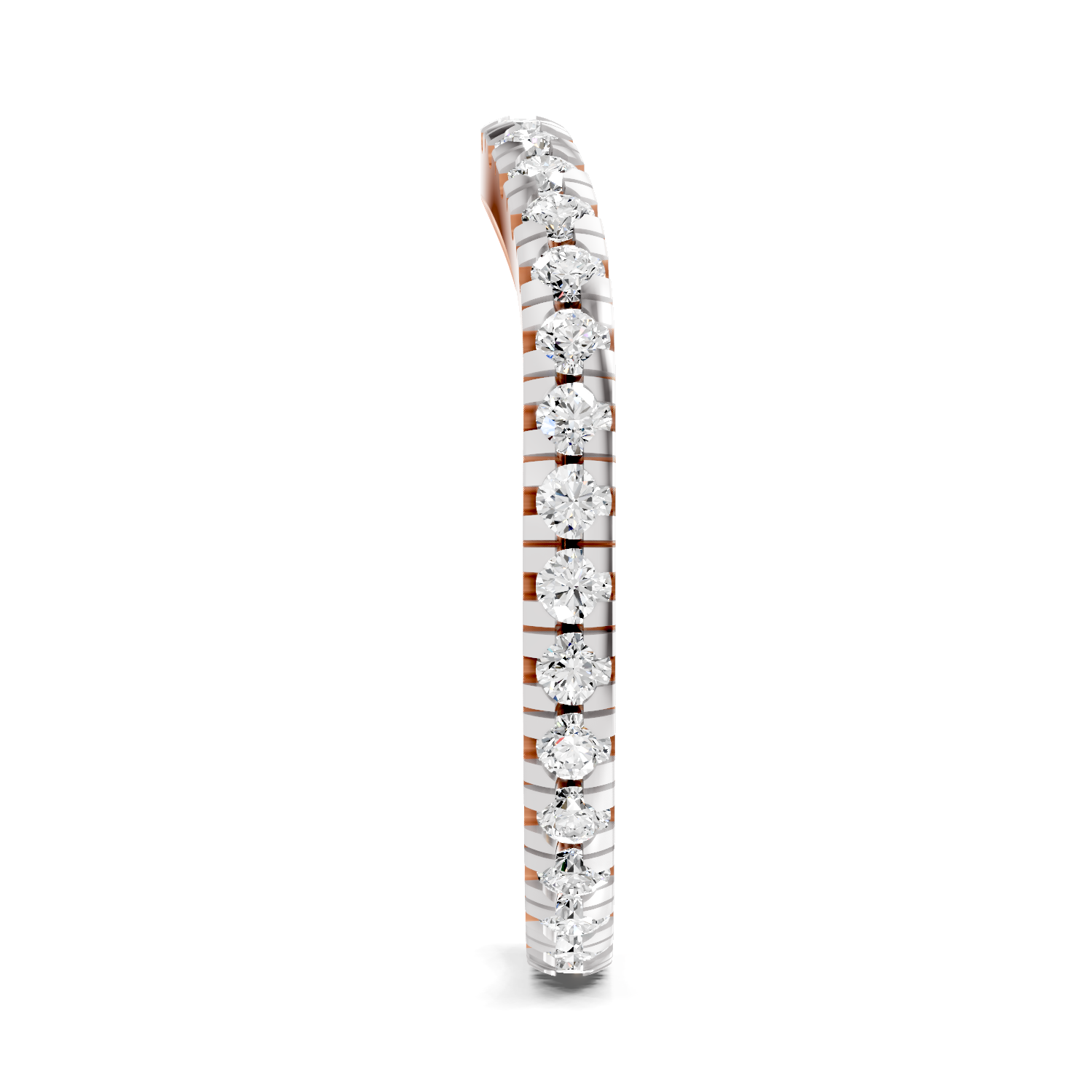 Sparkles Lab Grown Diamond 0.04 Celestia Band Ring| 14K Rose Gold