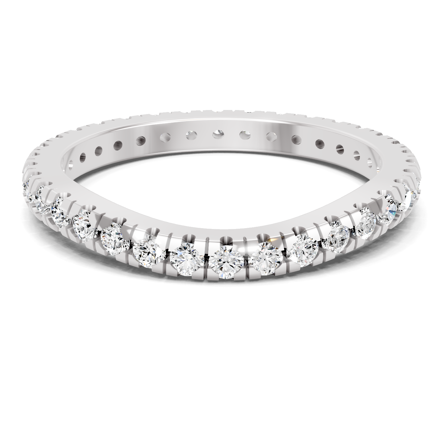 Sparkles Lab Grown Diamond 0.04 Celestia Band Ring| 14K White Gold