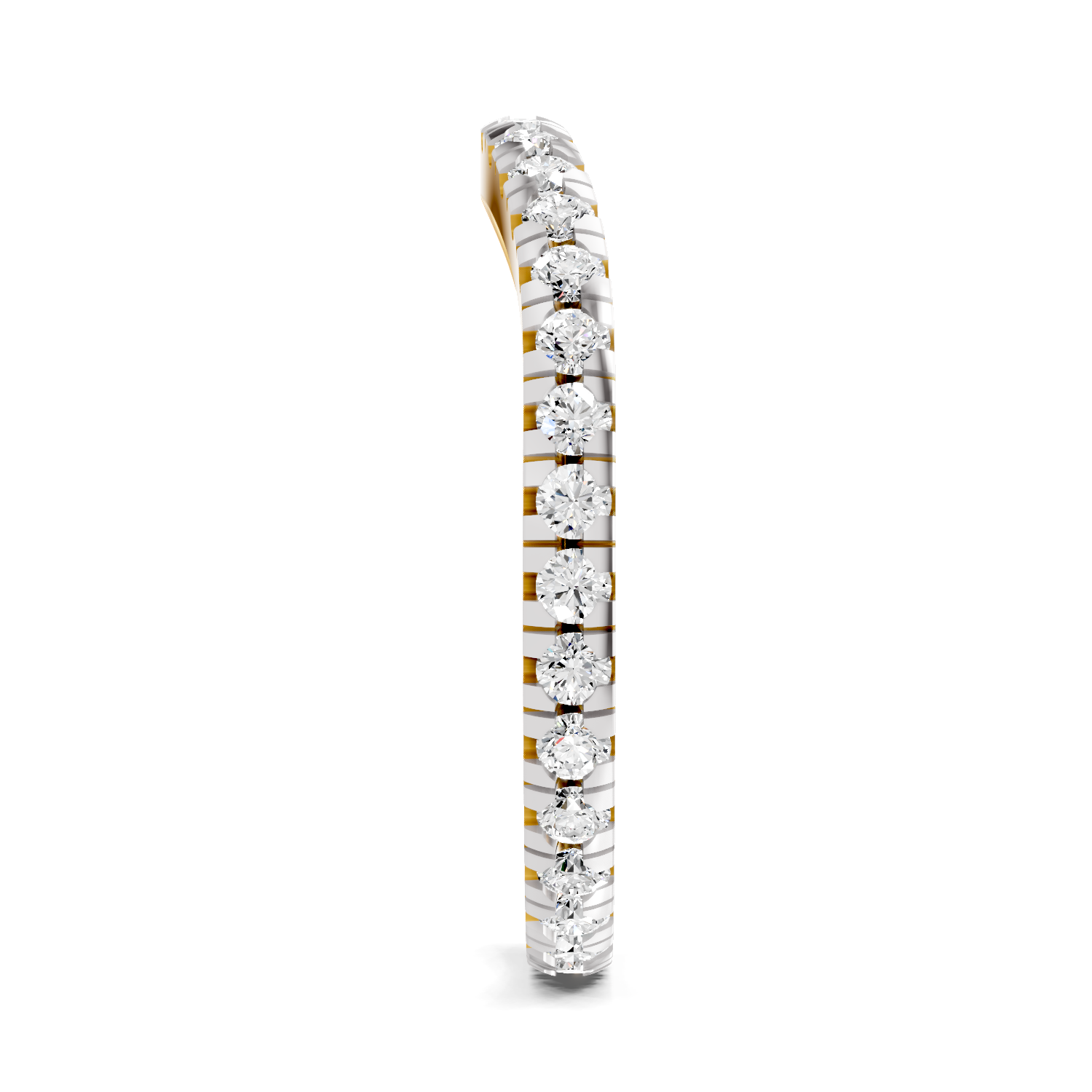 Sparkles Lab Grown Diamond 0.04 Celestia Band Ring| 14K Yellow Gold