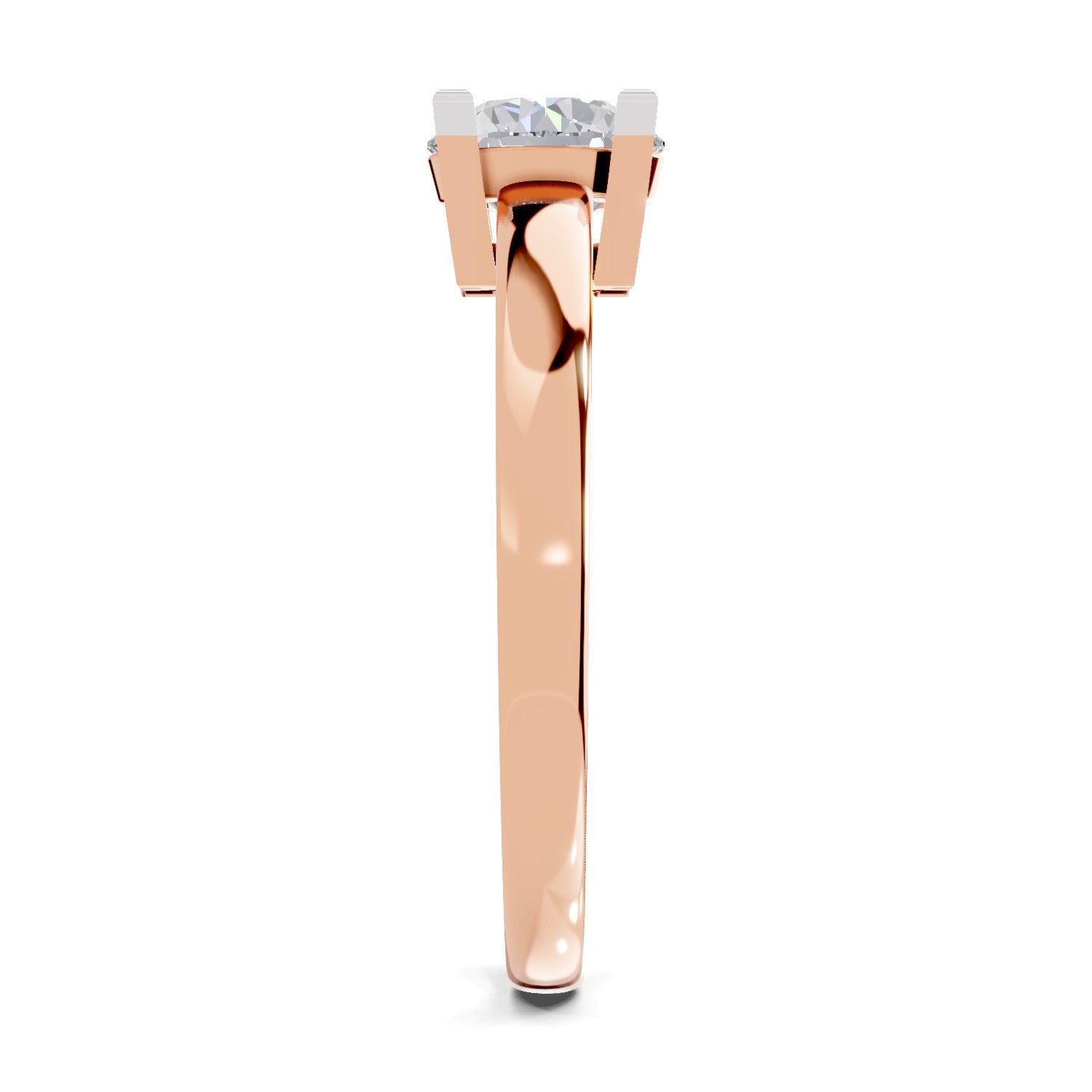 0.75 Carat Solitaire Diamond Engagement Ring | 14K Rose Gold