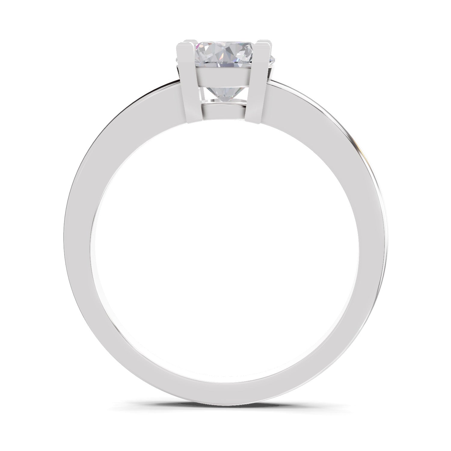 0.75 Carat Solitaire Diamond Engagement Ring | 14K White Gold