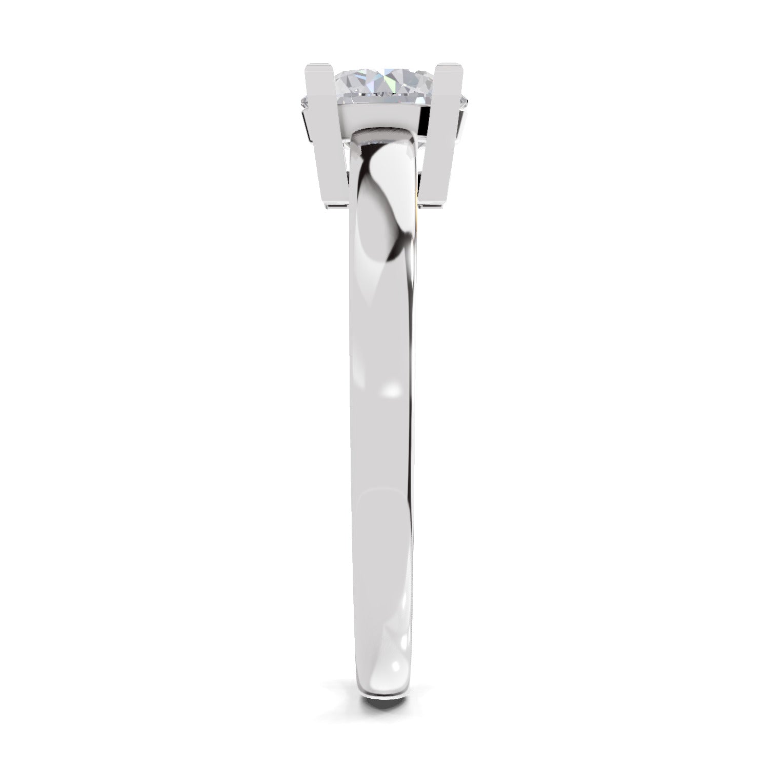 0.75 Carat Solitaire Diamond Engagement Ring | 14K White Gold