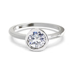 Bezel Solitaire Lab Grown Diamonds 0.15 Ct 14Kt Yellow Gold