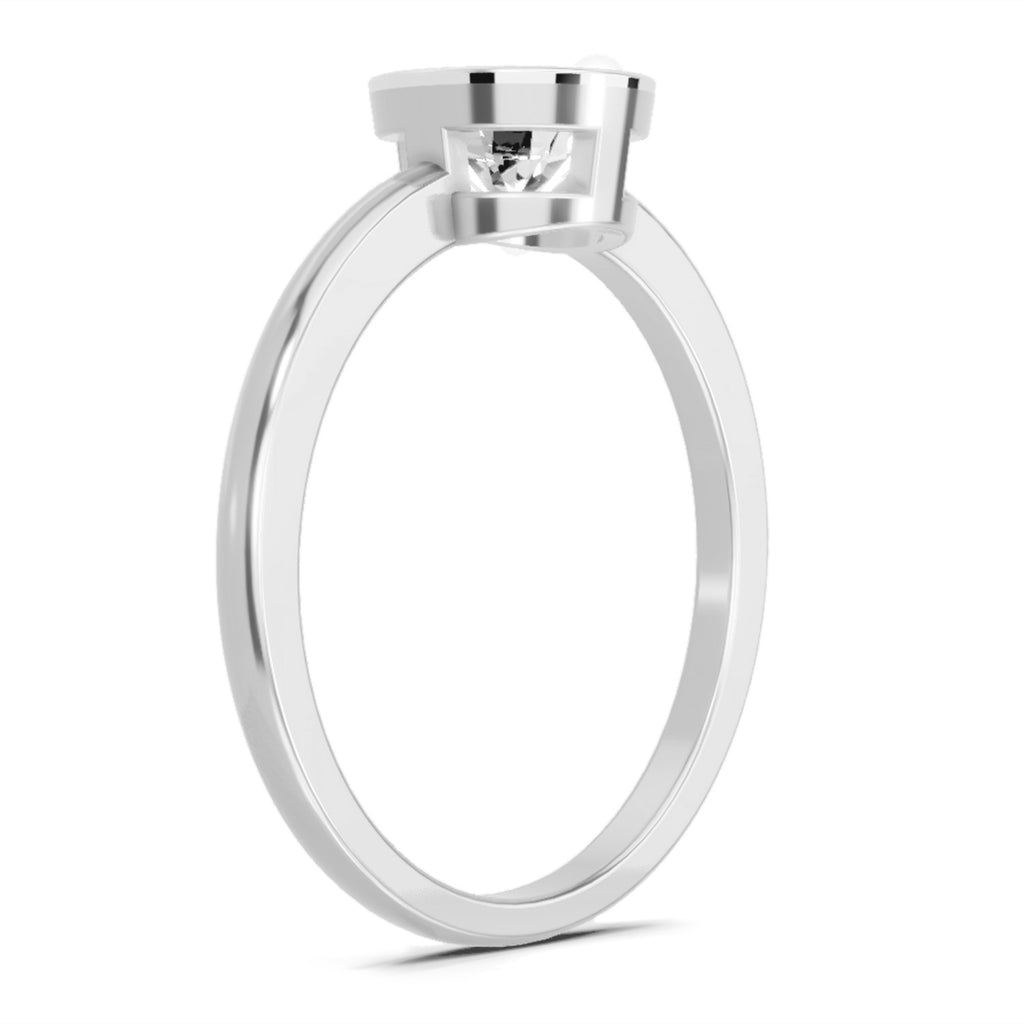 Bezel Solitaire Lab Grown Diamonds 0.15 Ct 14Kt Yellow Gold