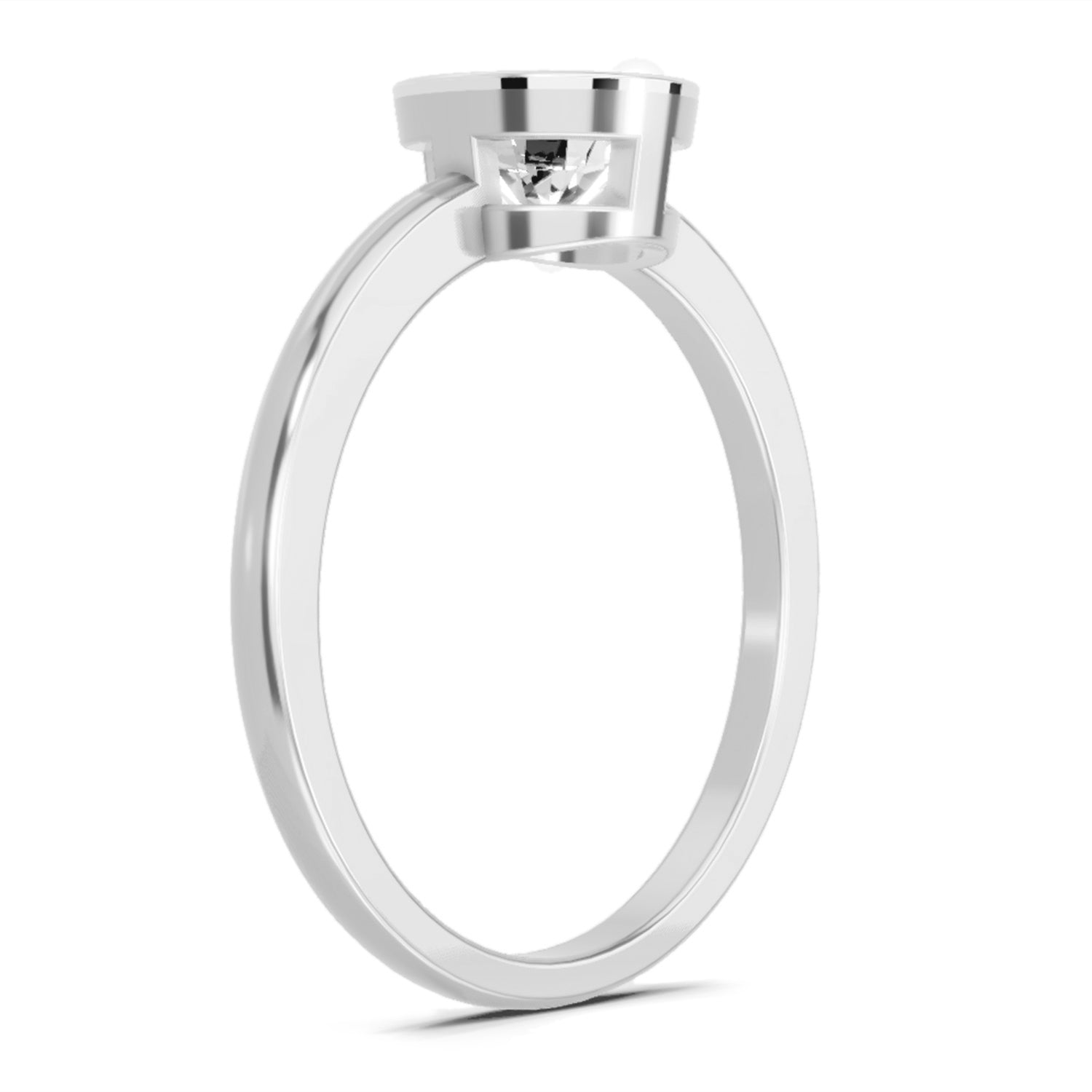 Bezel Solitaire Lab Grown Diamonds 0.15 Ct 14Kt Yellow Gold