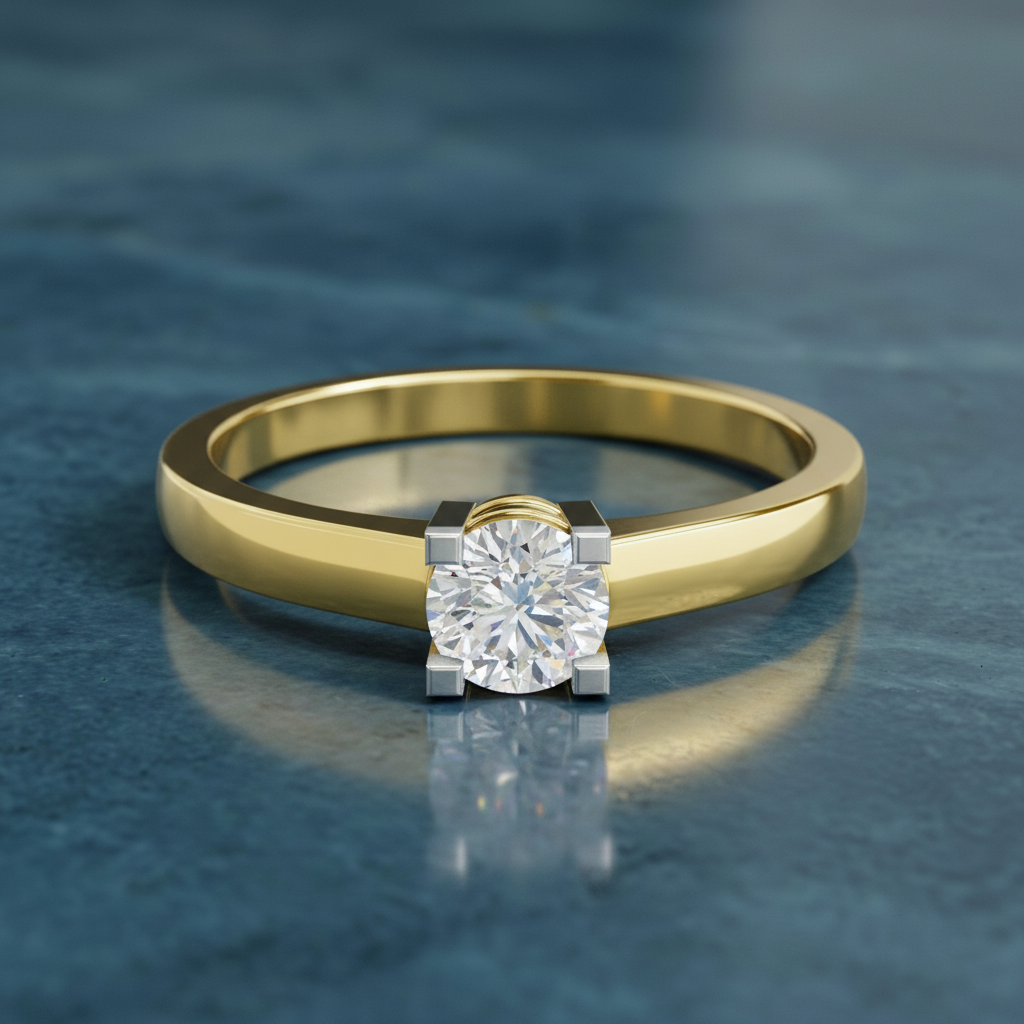 0.3 Carat Solitaire Diamond Engagement Ring | 14K Yellow Gold