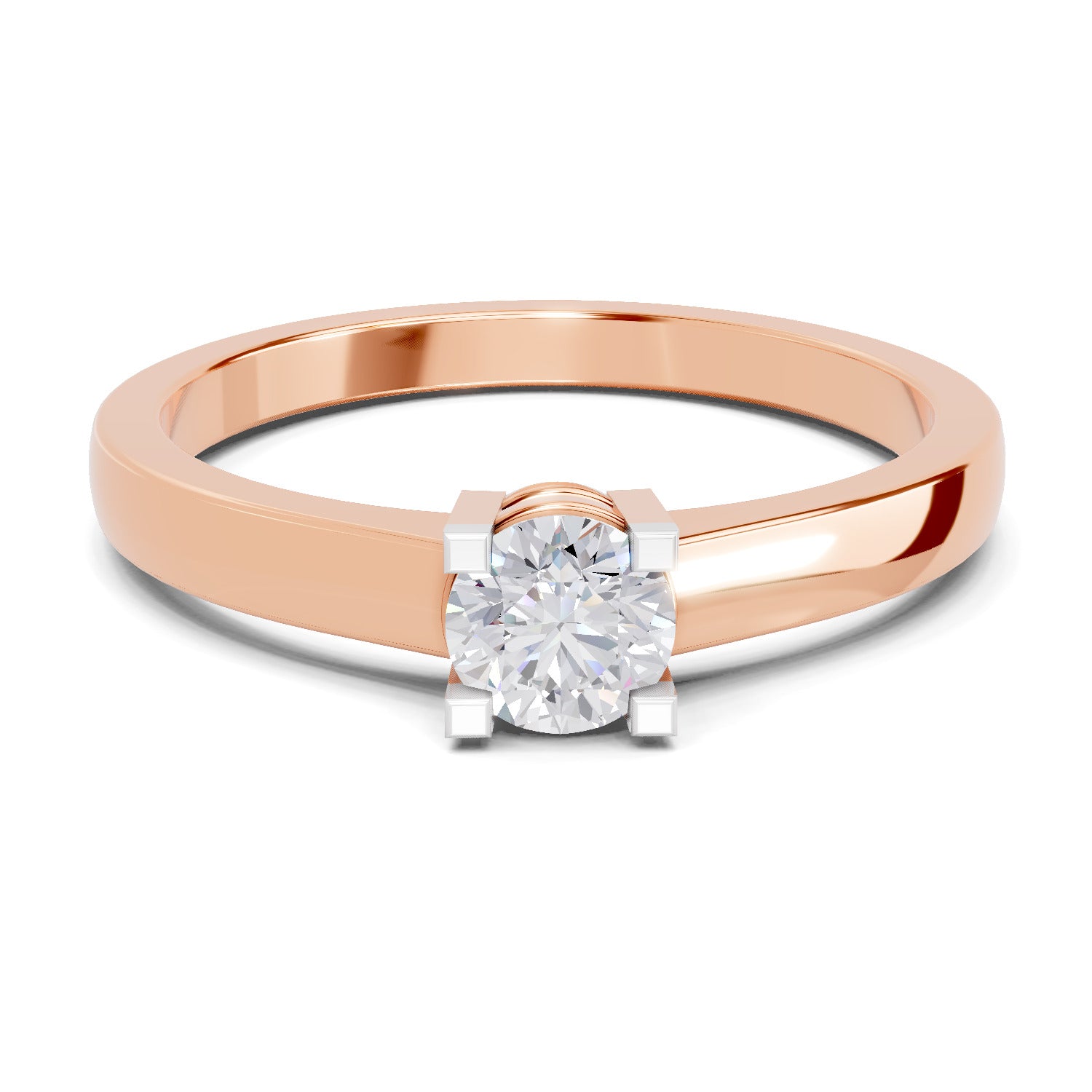 0.3 Carat Solitaire Diamond Engagement Ring | 14K Rose Gold