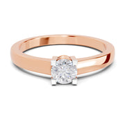 0.3 Carat Solitaire Diamond Engagement Ring | 14K Rose Gold