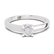 0.3 Carat Solitaire Diamond Engagement Ring | 14K White Gold