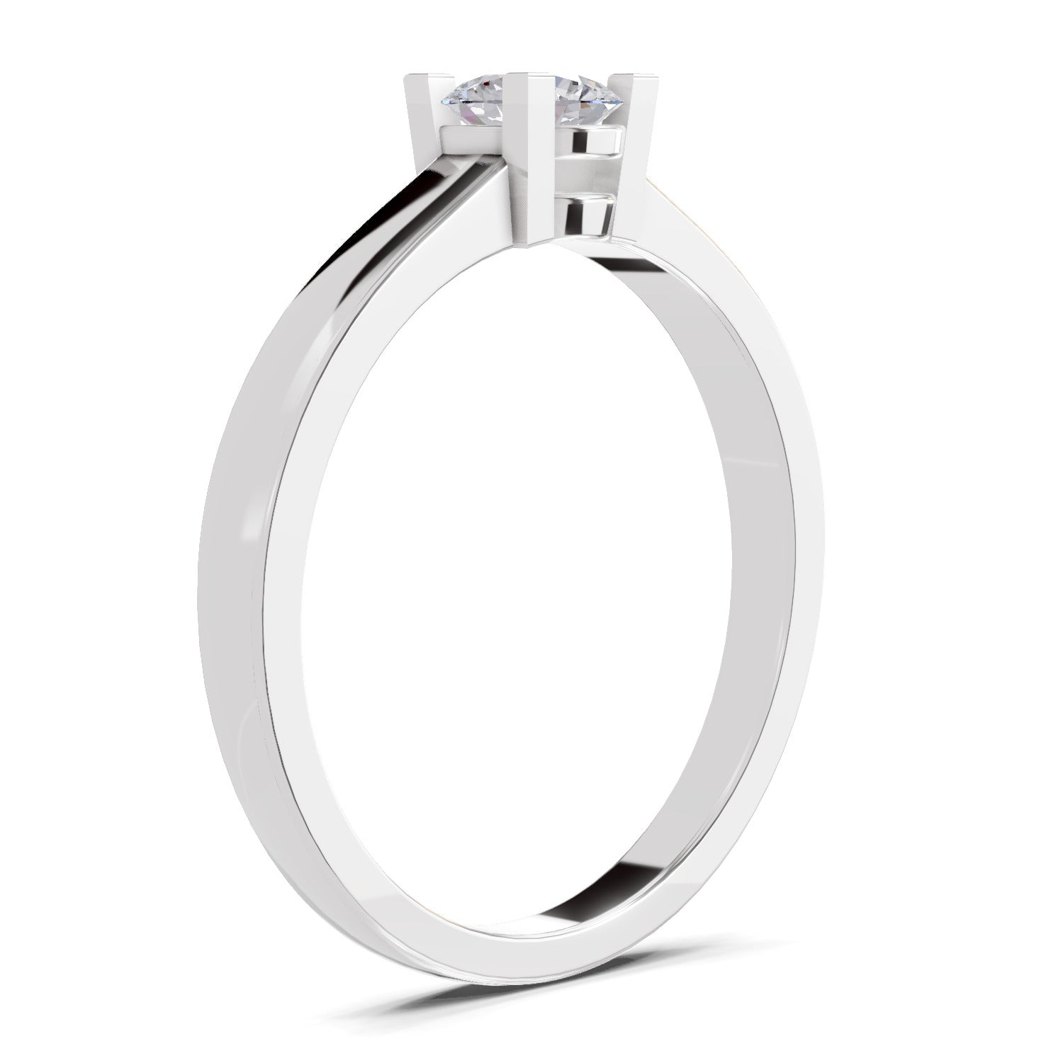 0.3 Carat Solitaire Diamond Engagement Ring | 14K White Gold