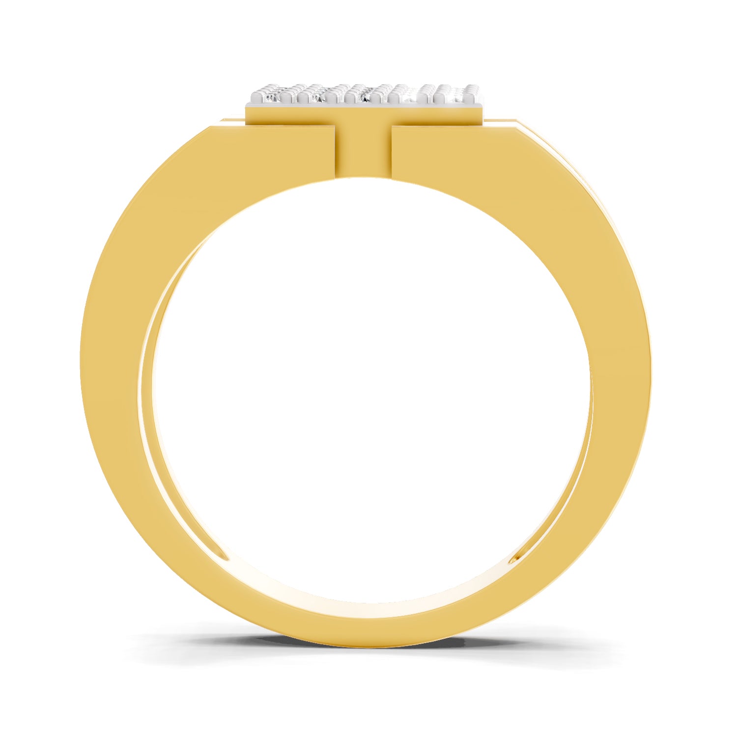 0.5 Carat  | 925 Sterling Silver Gold Plated Fashion Ring