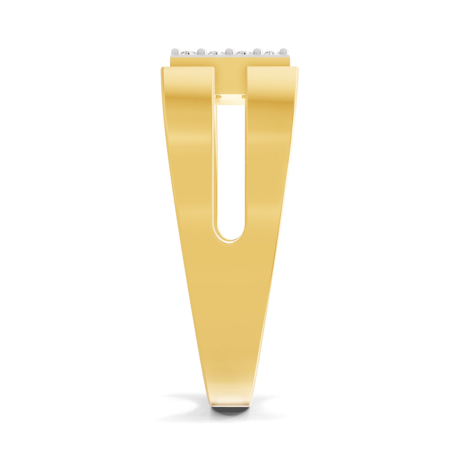 0.5 Carat  | 925 Sterling Silver Gold Plated Fashion Ring