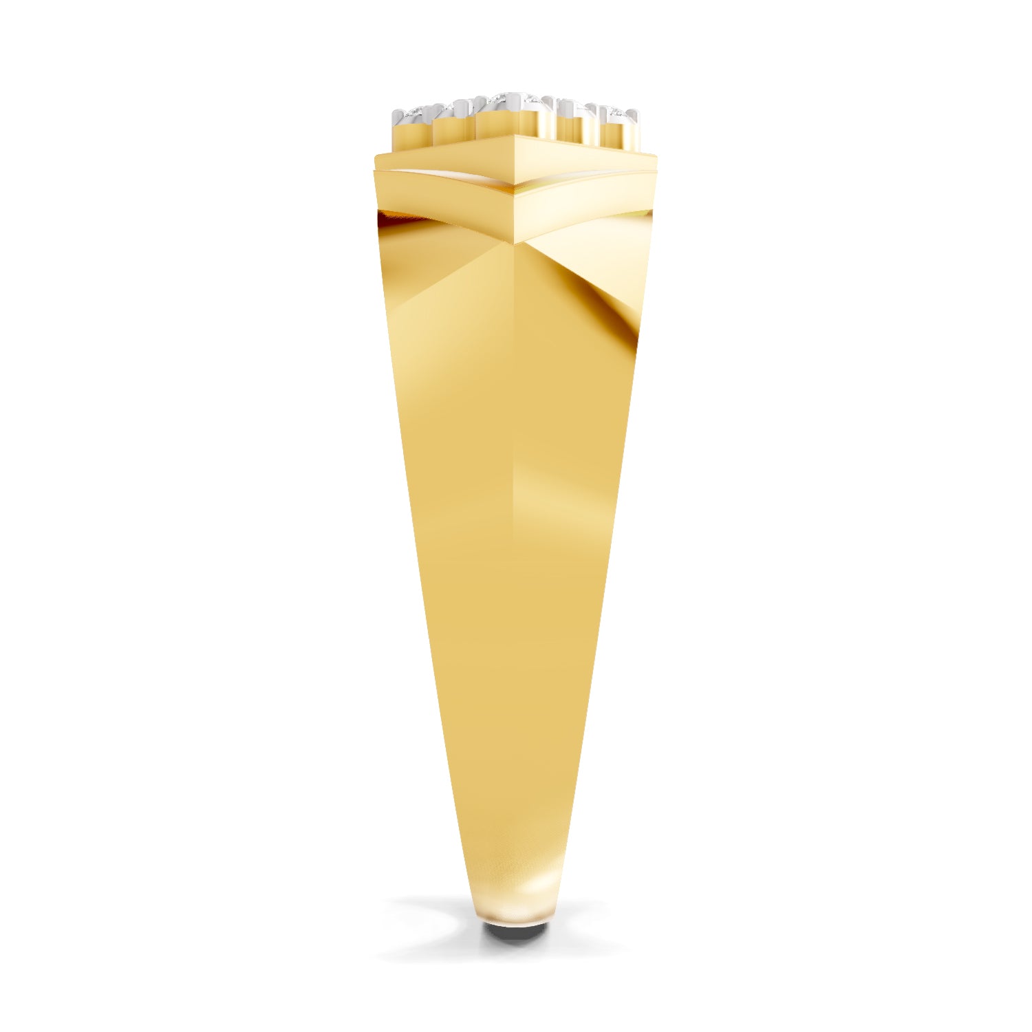 0.2 Carat  | 925 Sterling Silver Gold Plated Fashion Ring