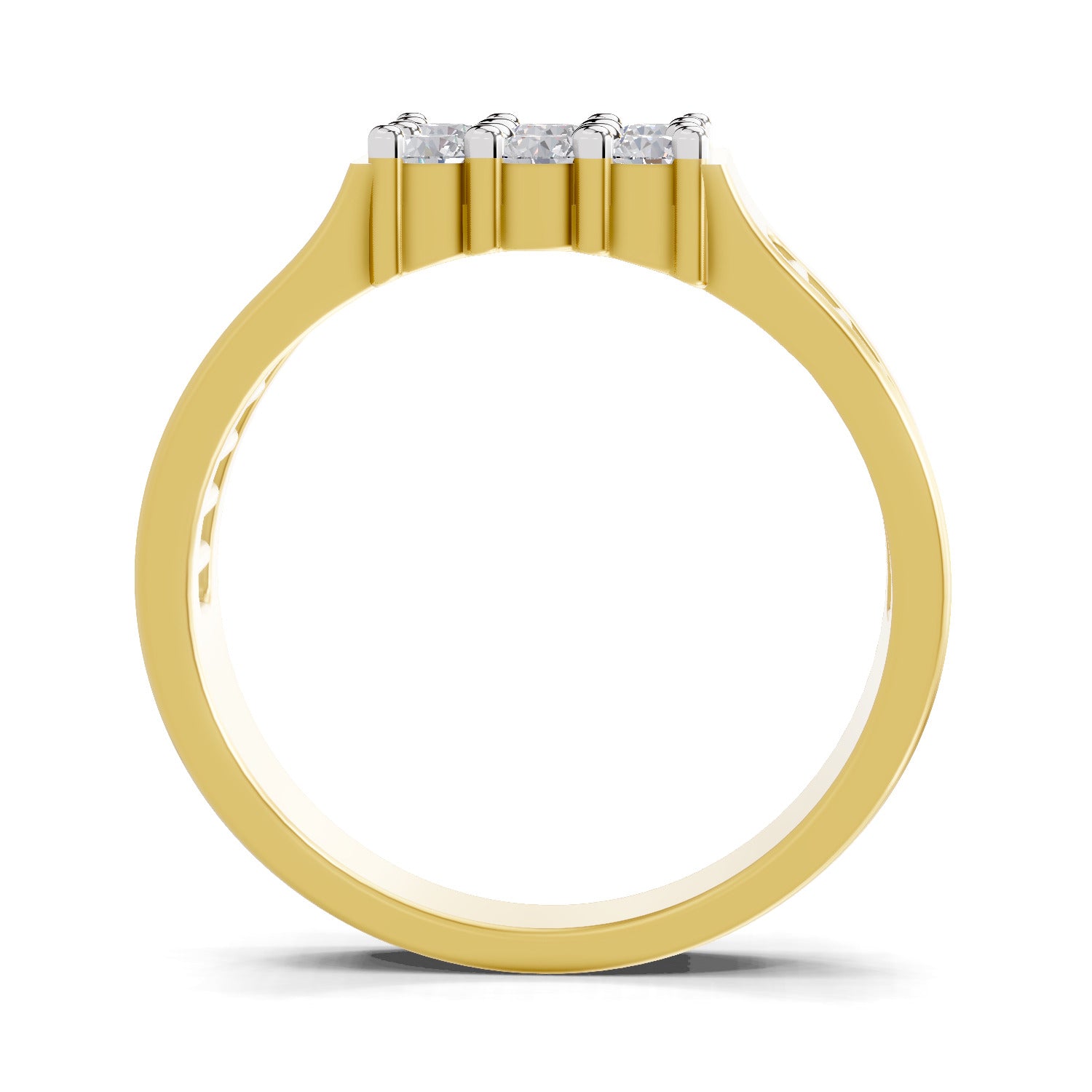 0.41 Carat  | 925 Sterling Silver Gold Plated Fashion Ring