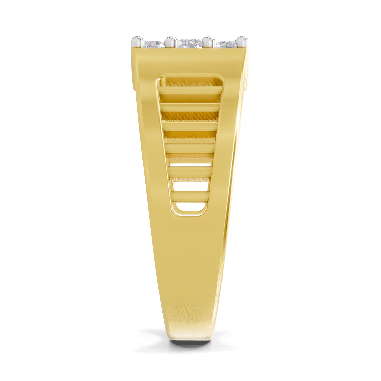 0.41 Carat  | 925 Sterling Silver Gold Plated Fashion Ring