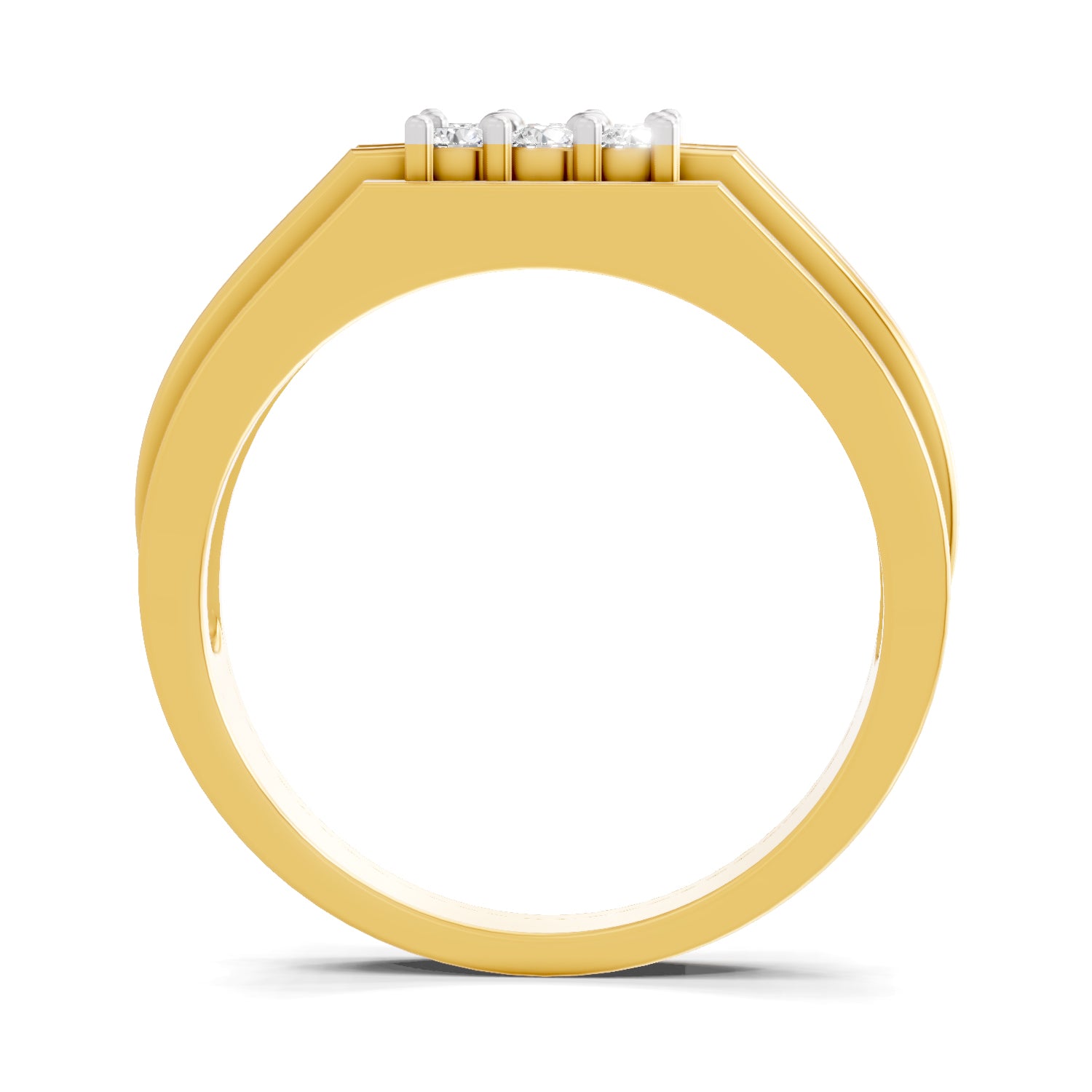 0.32 Carat  | 925 Sterling Silver Gold Plated Fashion Ring