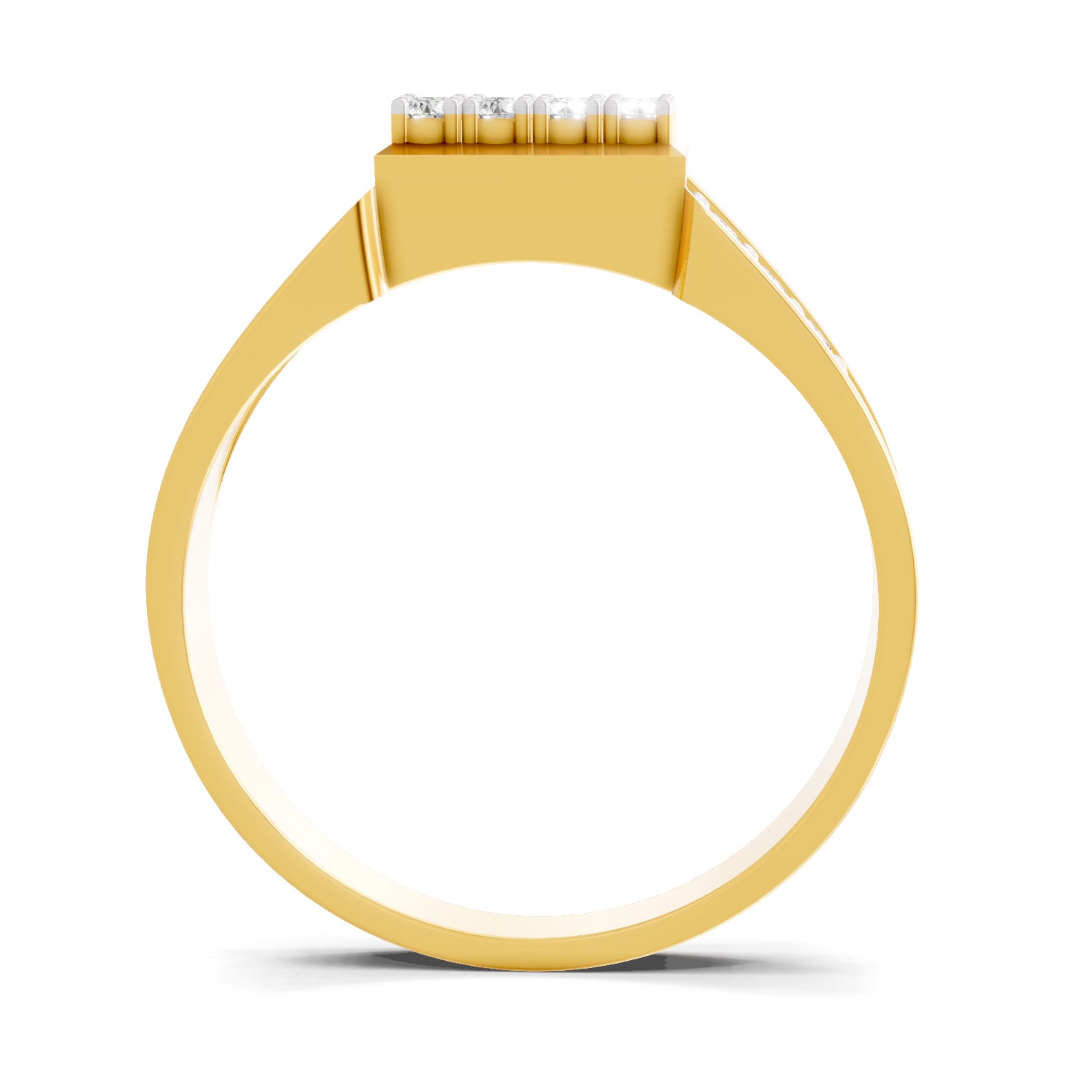 0.35 Carat  | 925 Sterling Silver Gold Plated Fashion Ring