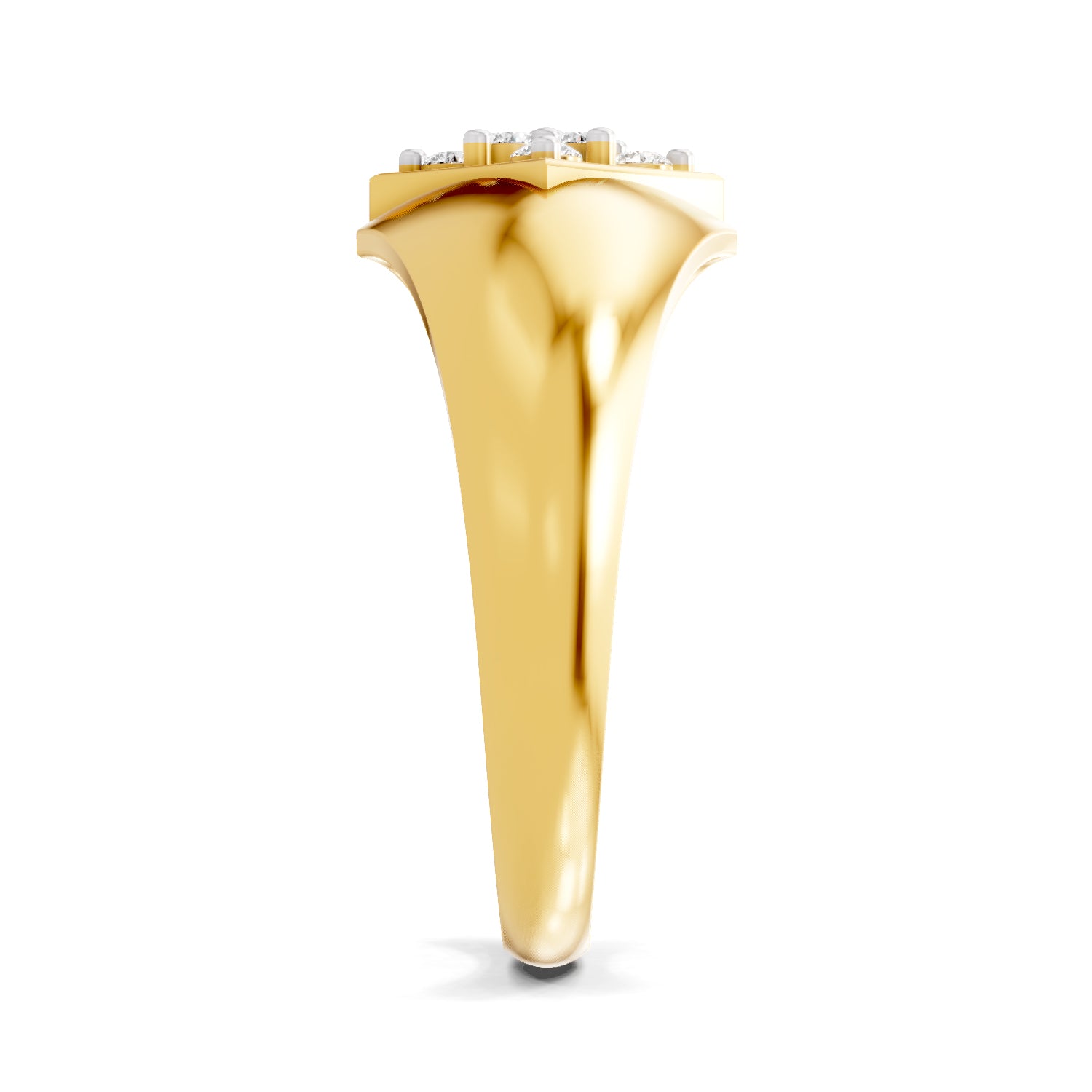 0.22 Carat  | 925 Sterling Silver Gold Plated Fashion Ring