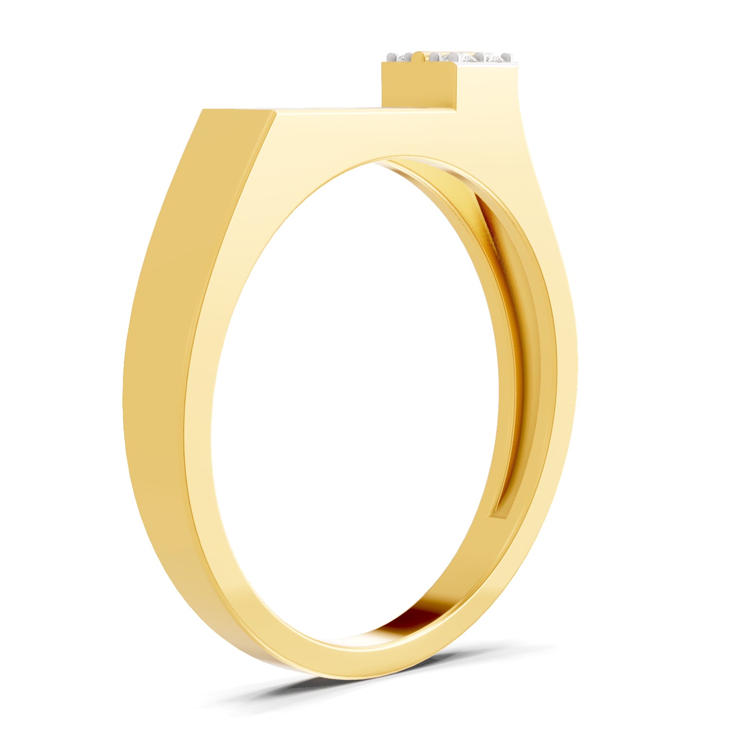 0.16 Carat  | 925 Sterling Silver Gold Plated Fashion Ring