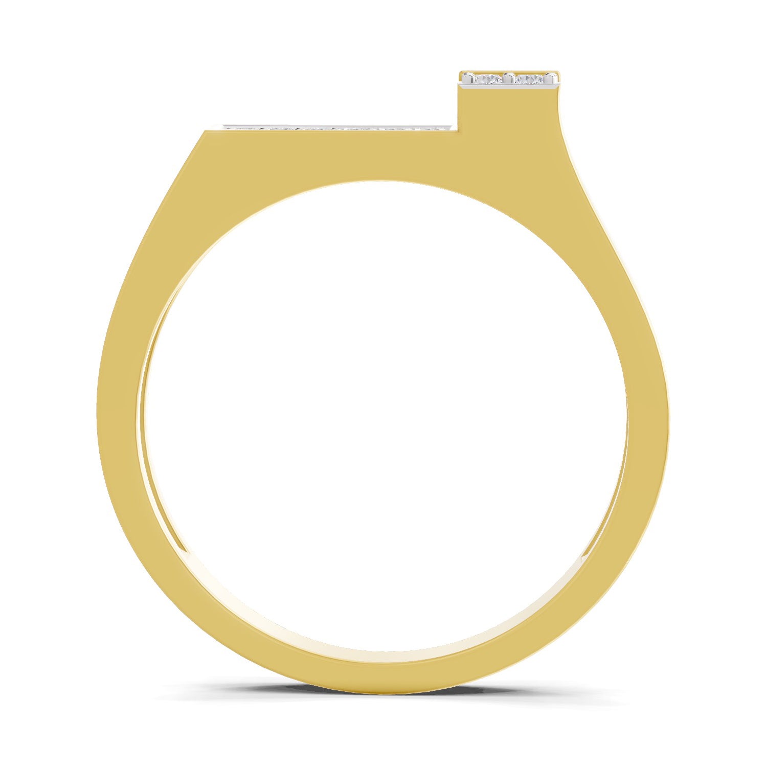 0.16 Carat  | 925 Sterling Silver Gold Plated Fashion Ring