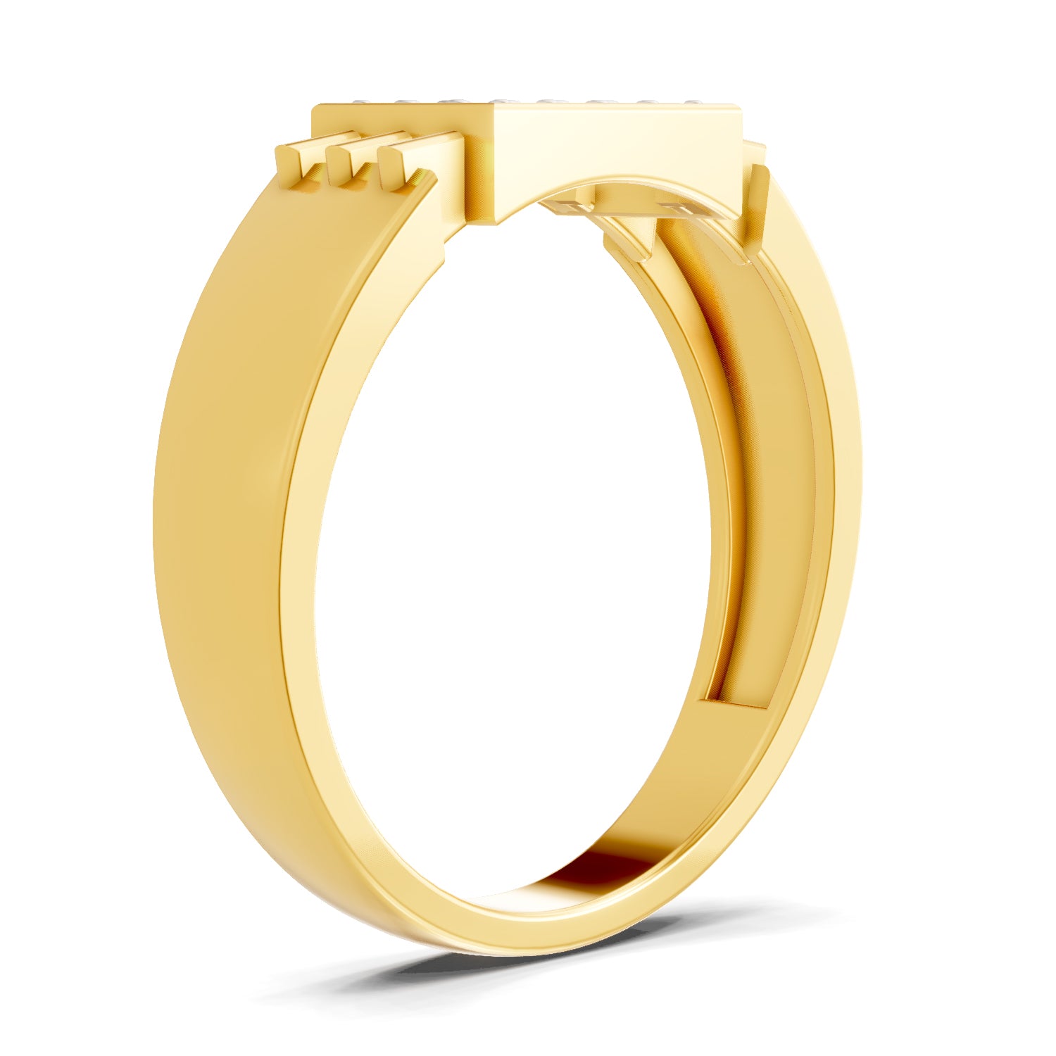 0.26 Carat  | 925 Sterling Silver Gold Plated Cluster Ring