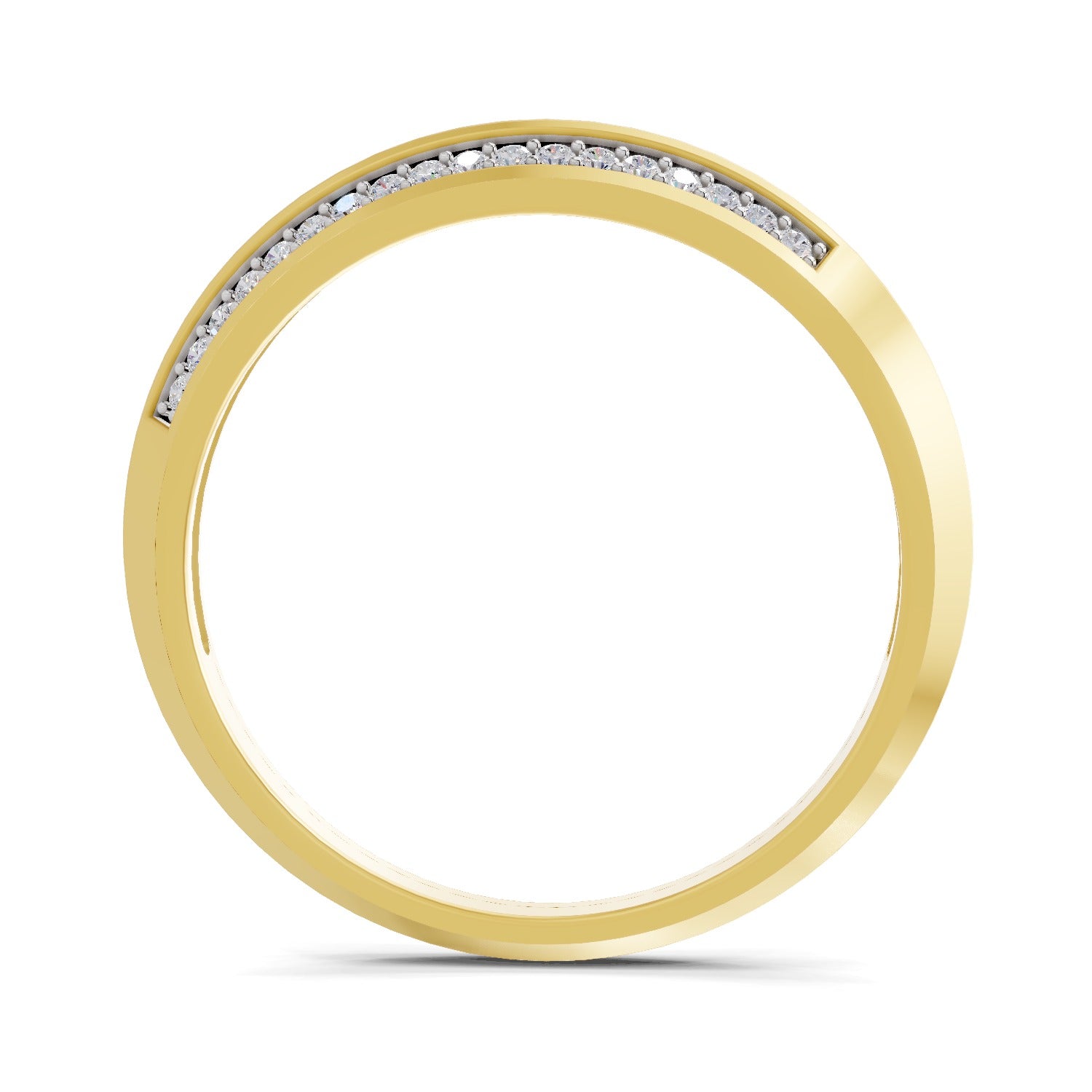 0.18 Carat  | 925 Sterling Silver Gold Plated Band Ring