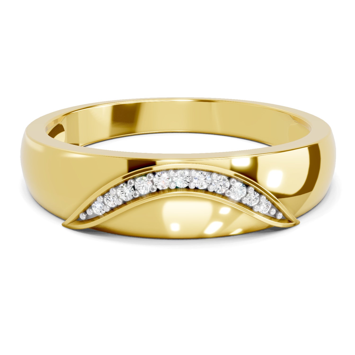 0.07 Carat  | 925 Sterling Silver Gold Plated Fashion Ring