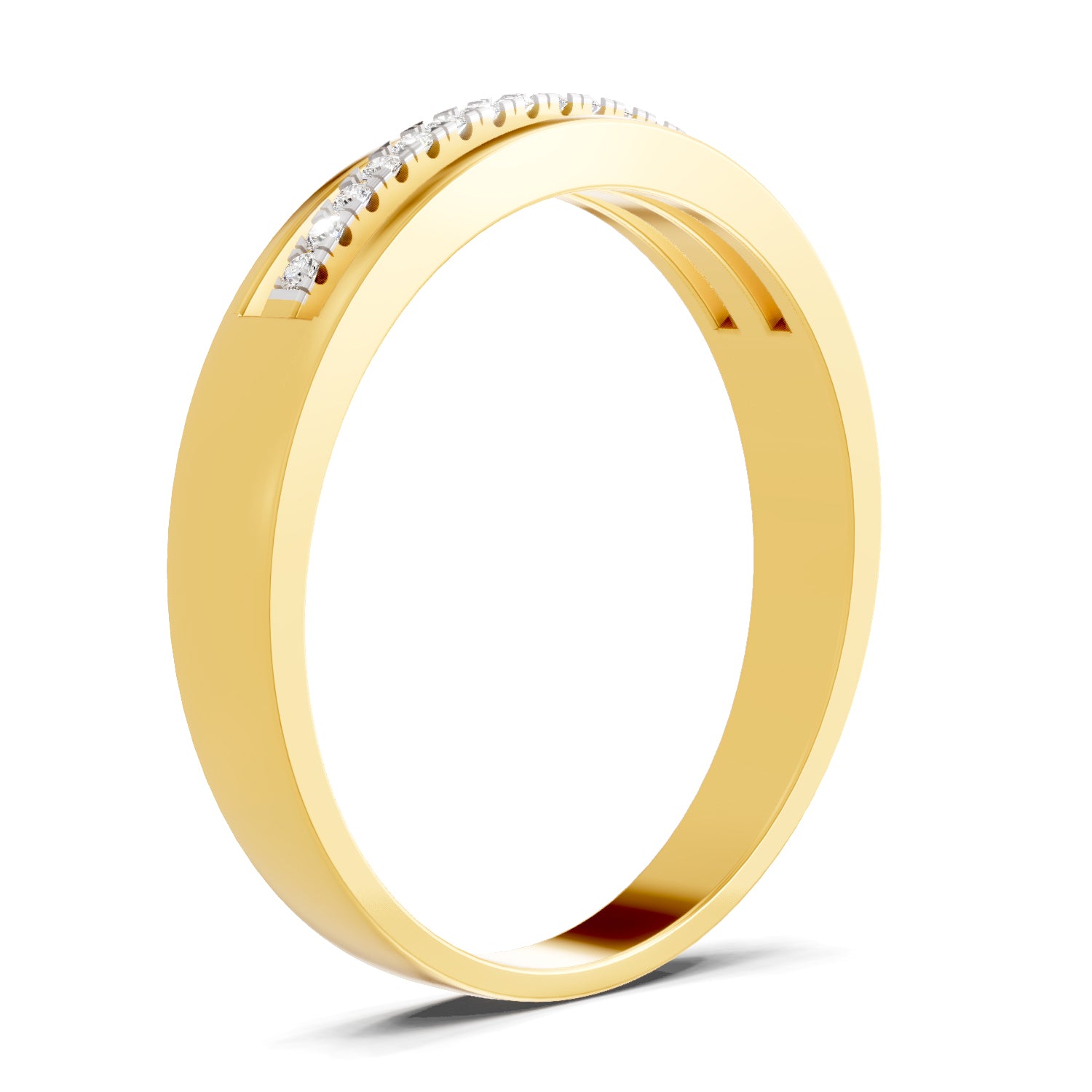 0.09 Carat  | 925 Sterling Silver Gold Plated Fashion Ring