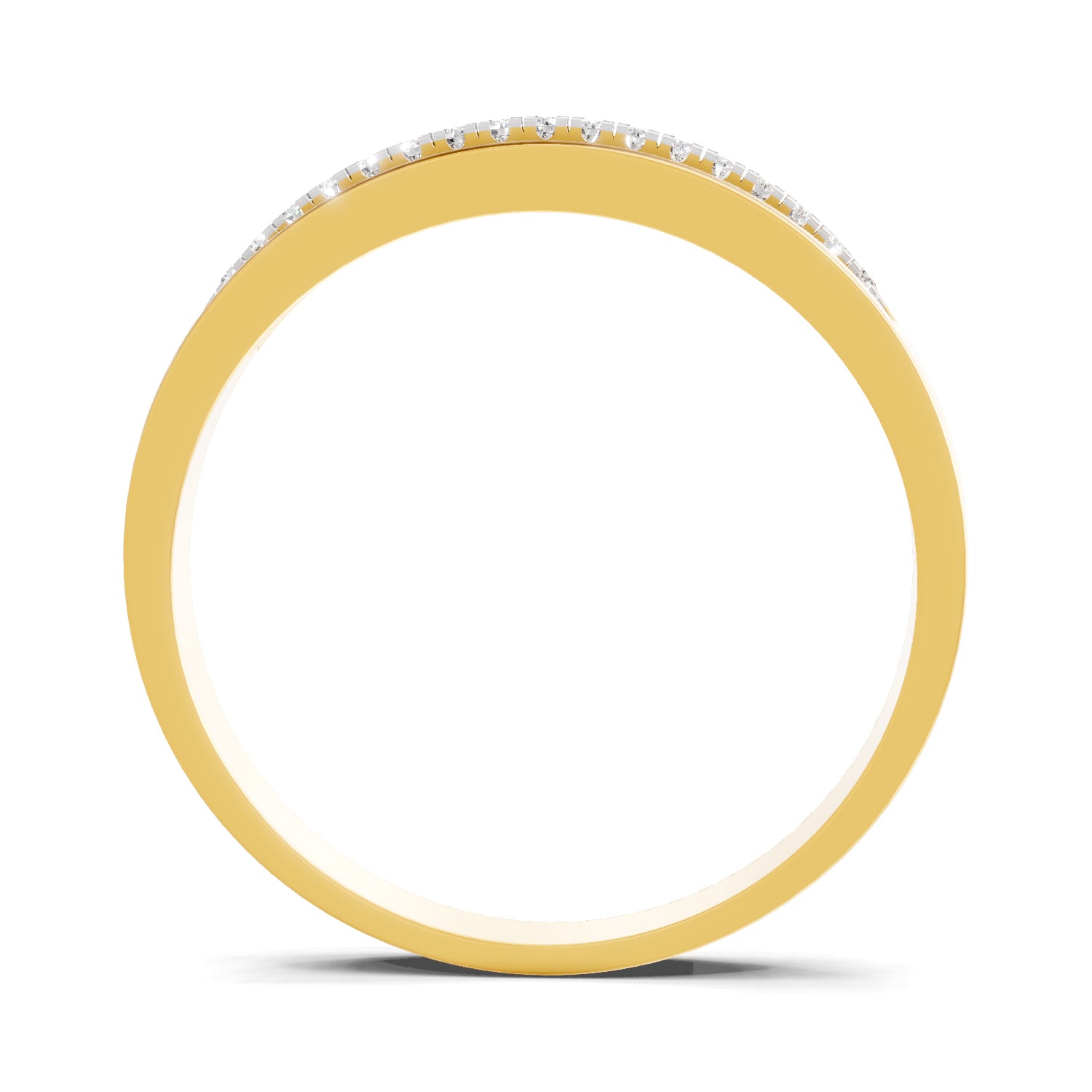 0.09 Carat  | 925 Sterling Silver Gold Plated Fashion Ring