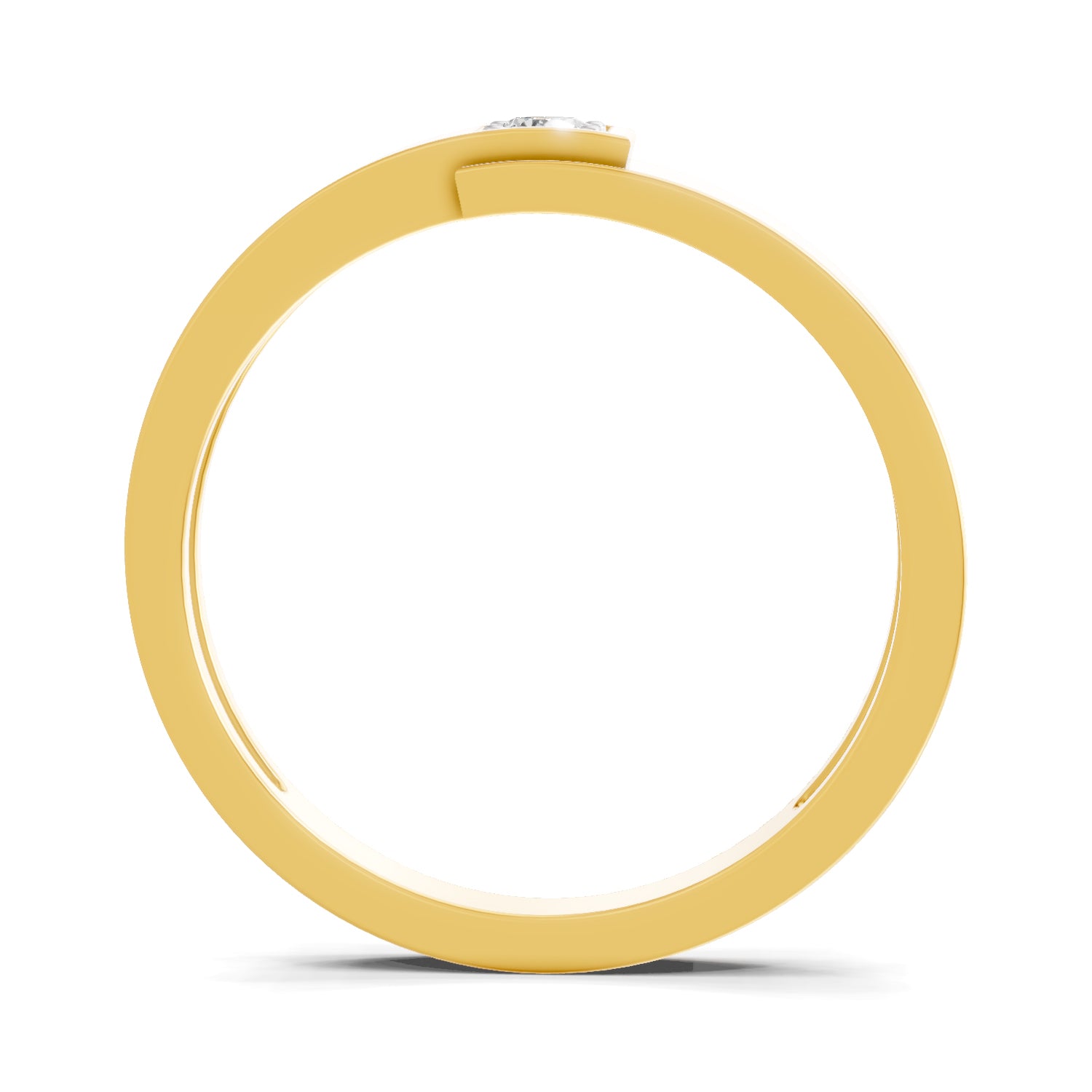 0.08 Carat  | 925 Sterling Silver Gold Plated Fashion Ring